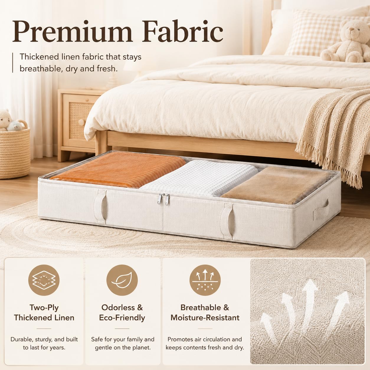 Side Supported Under Bed Storage Containers (2 Count)