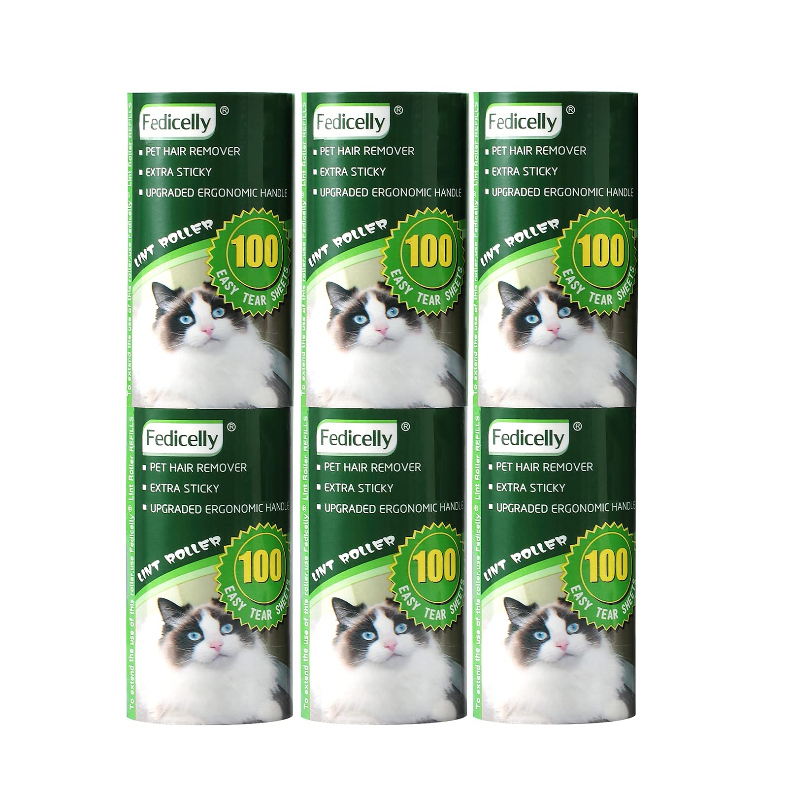 Lint Rollers Pet Hair Extra Sticky Refills (6 Count)