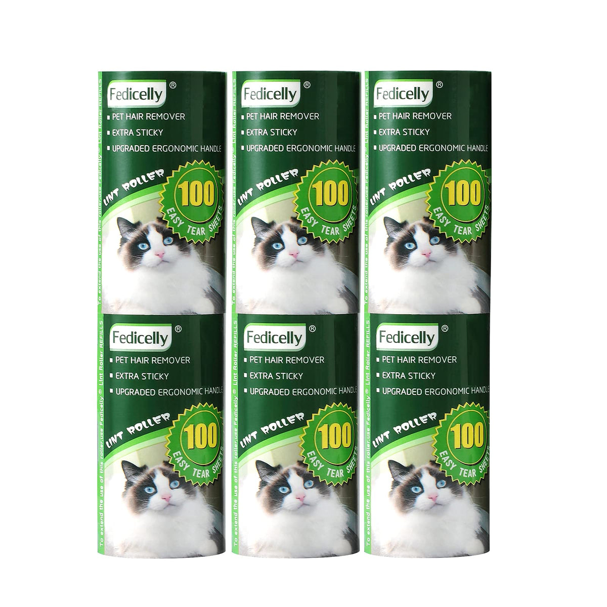 Lint Rollers Pet Hair Extra Sticky Refills (6 Count)