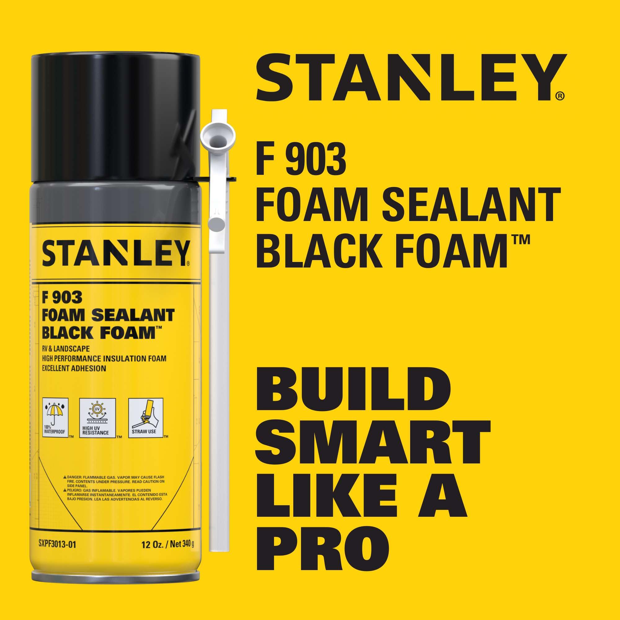 F903 Black Spray Foam Sealant (12 Count)