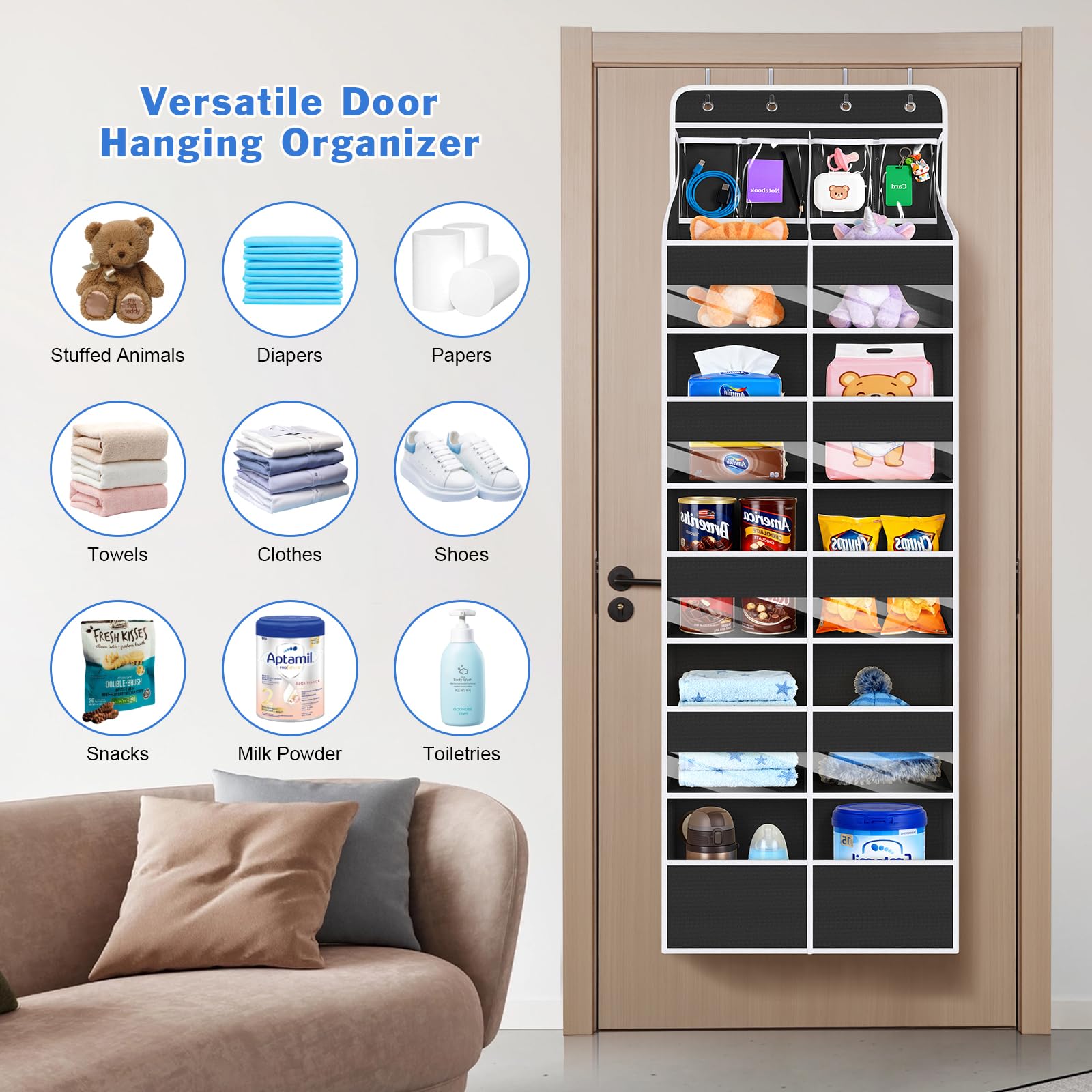 Upgraded Over the Door Organizer for Baby Nursery
