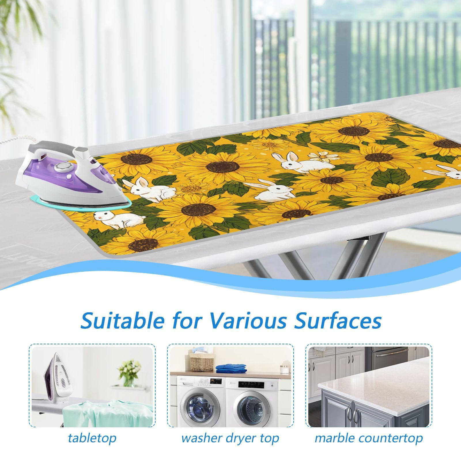 Ironing Mat Portable Ironing Pad Ironing Blanket for Table Top Heat Resistance Double