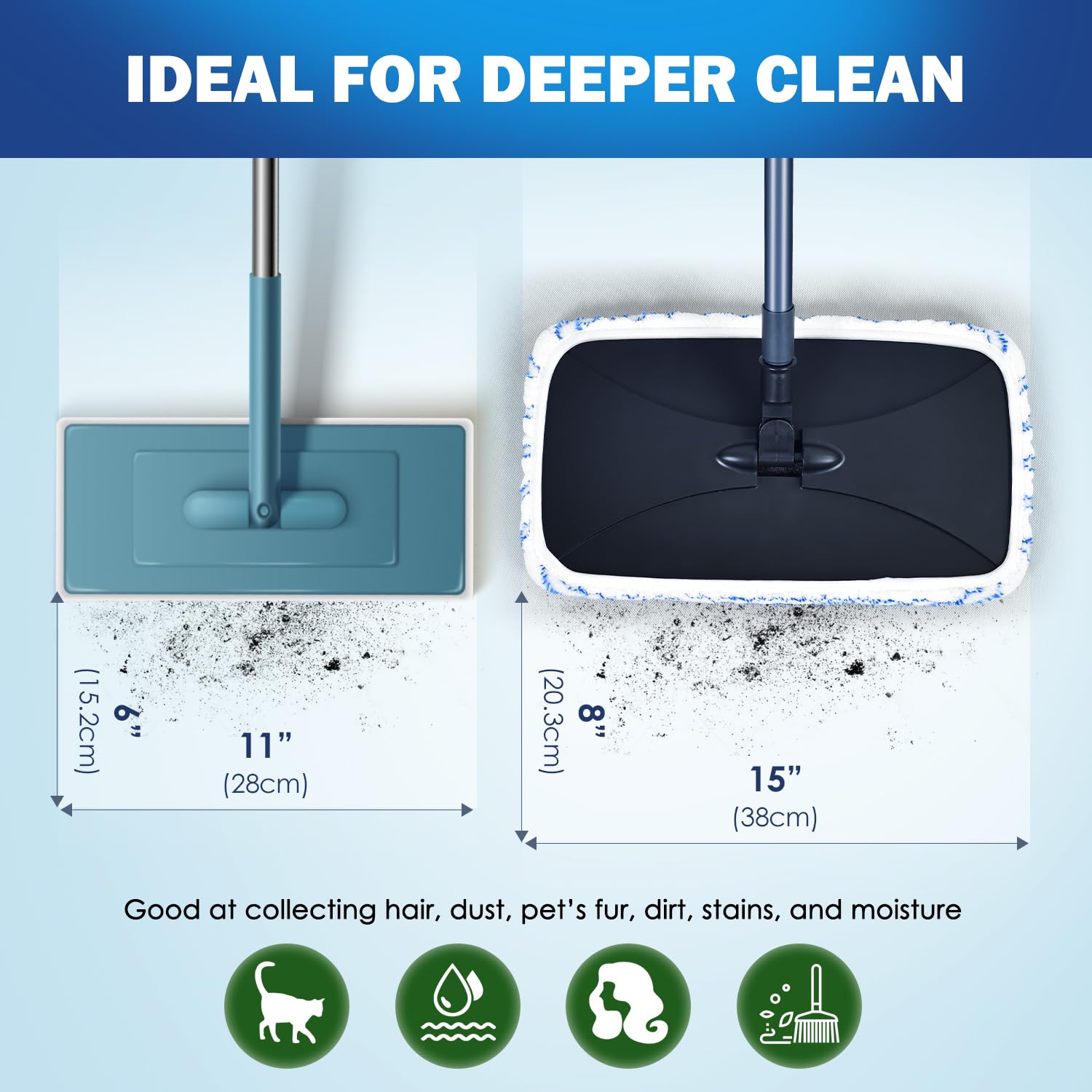 Matthew Microfiber Mop Refills Compatible with Hardwood Floor 'N More (4.99 Count)