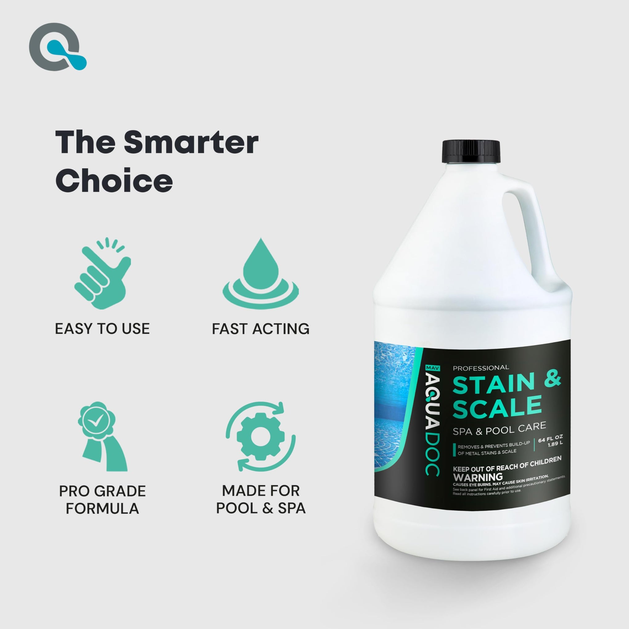 AquaDoc Pool & Spa Stain and Scale Remover for Hot Tubs (64 Fl Oz)