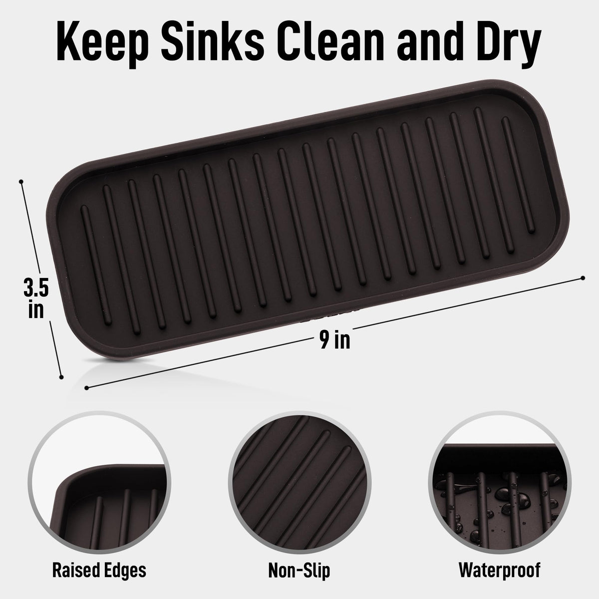9x3.5 Silicone Sponge Holder for Kitchen Sink