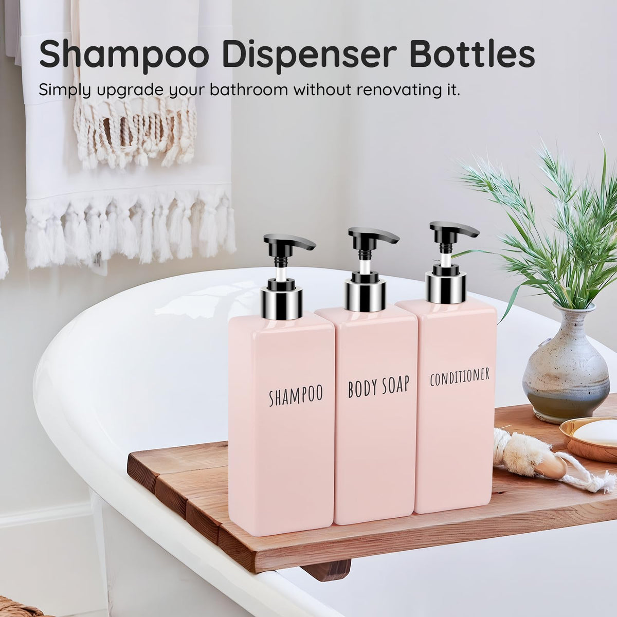 16.9oz Shower Bottles Refillable (3 Count)