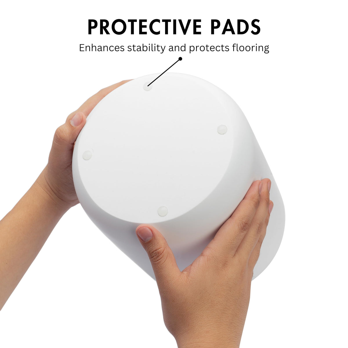 Matte White Round 2 Gallon Trash Can for Home and Bathroom