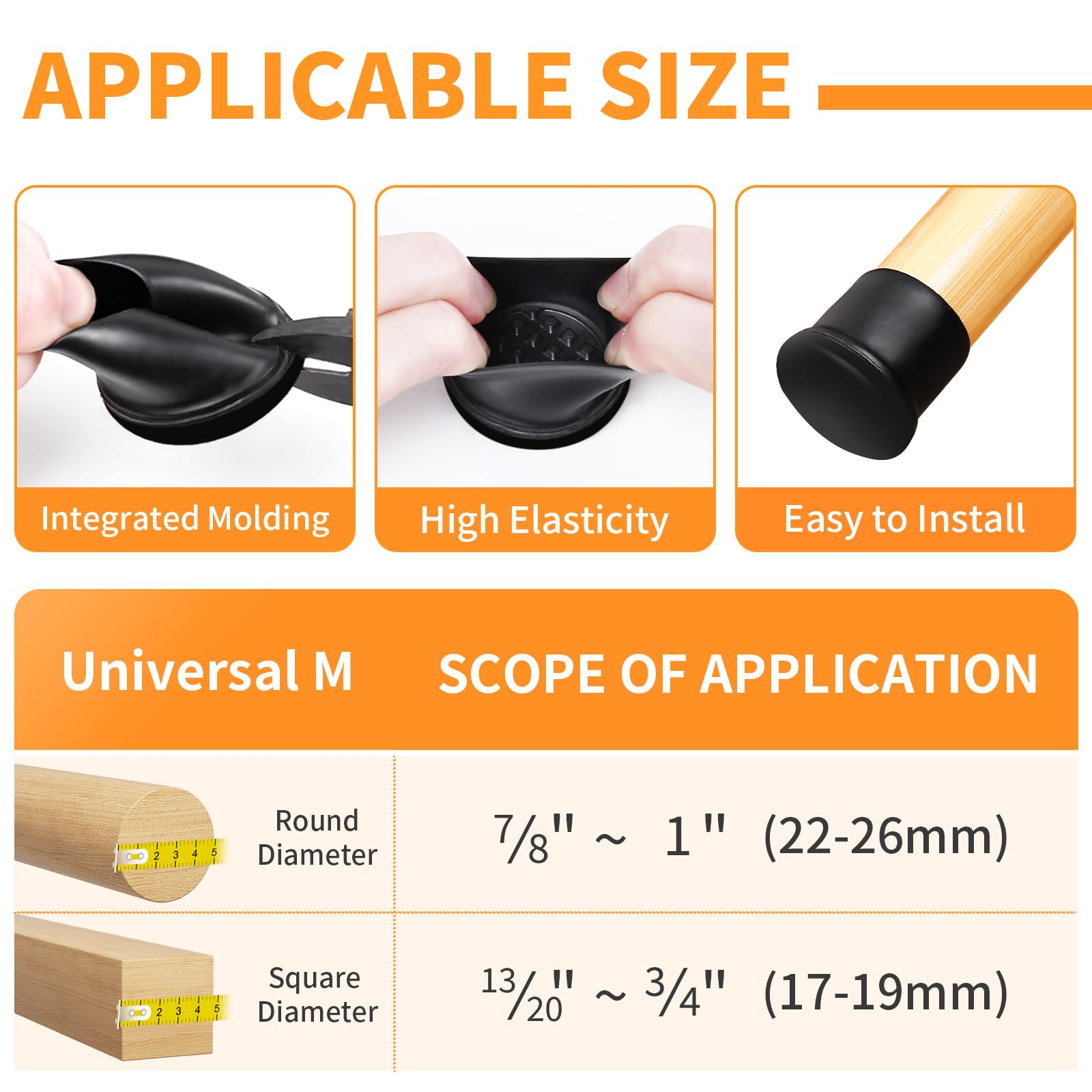 Chair Leg Sliders for Carpet (24 Count)