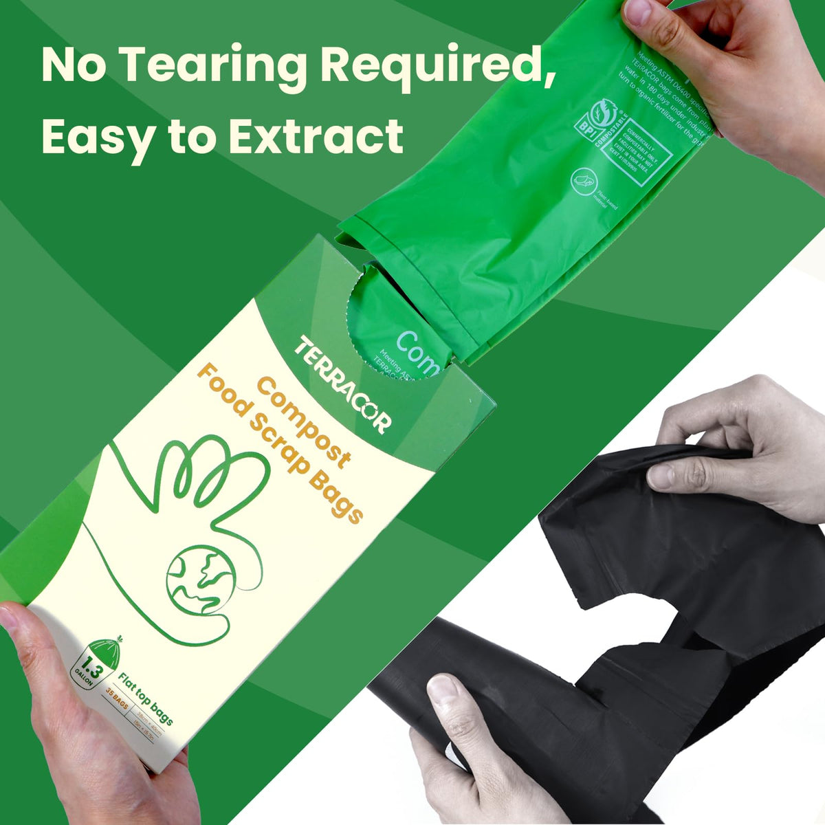 1.3 to 1.6 Gallon Compostable Trash Bags (35 Count)