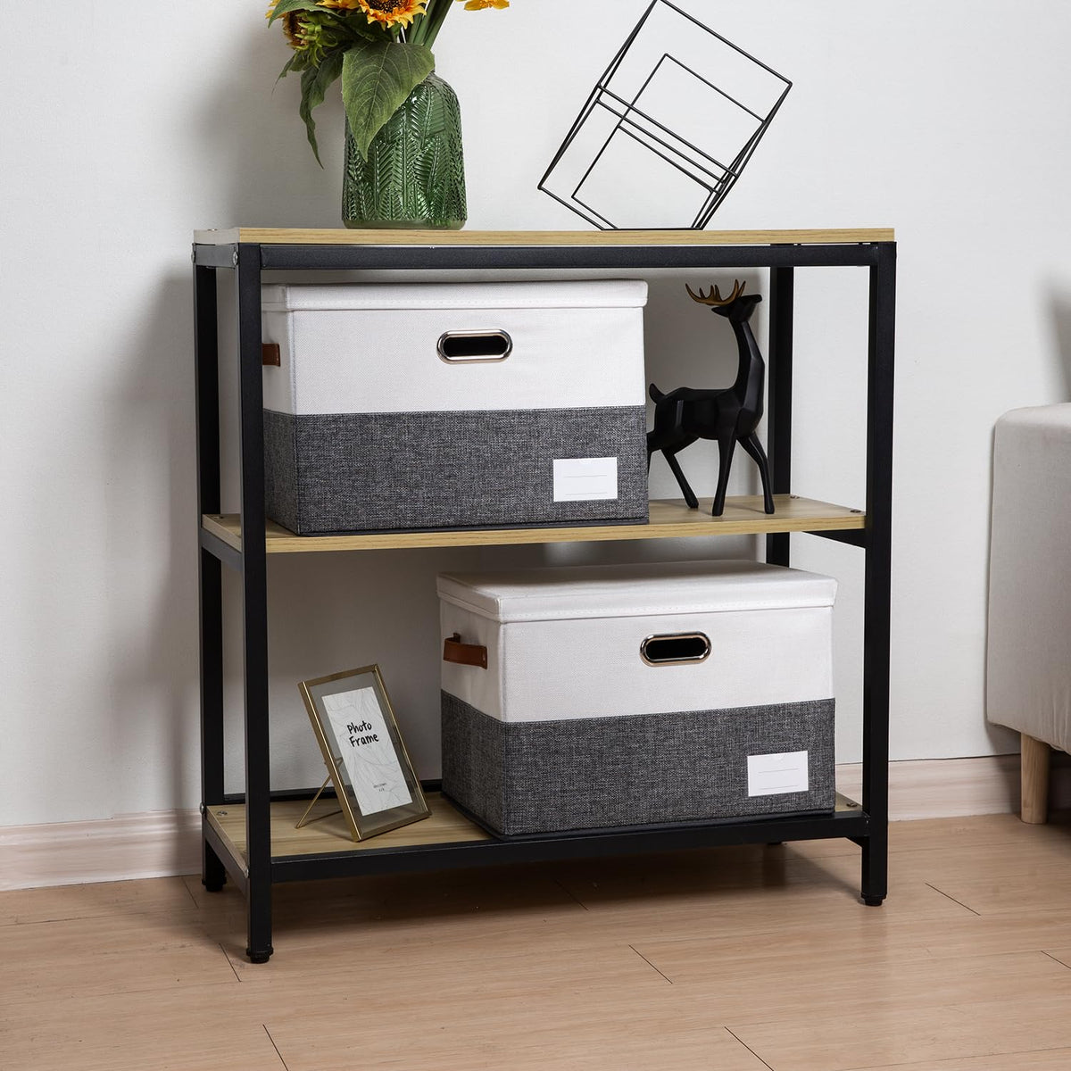 Foldable Storage Bins with Lids [3 (3 Count)