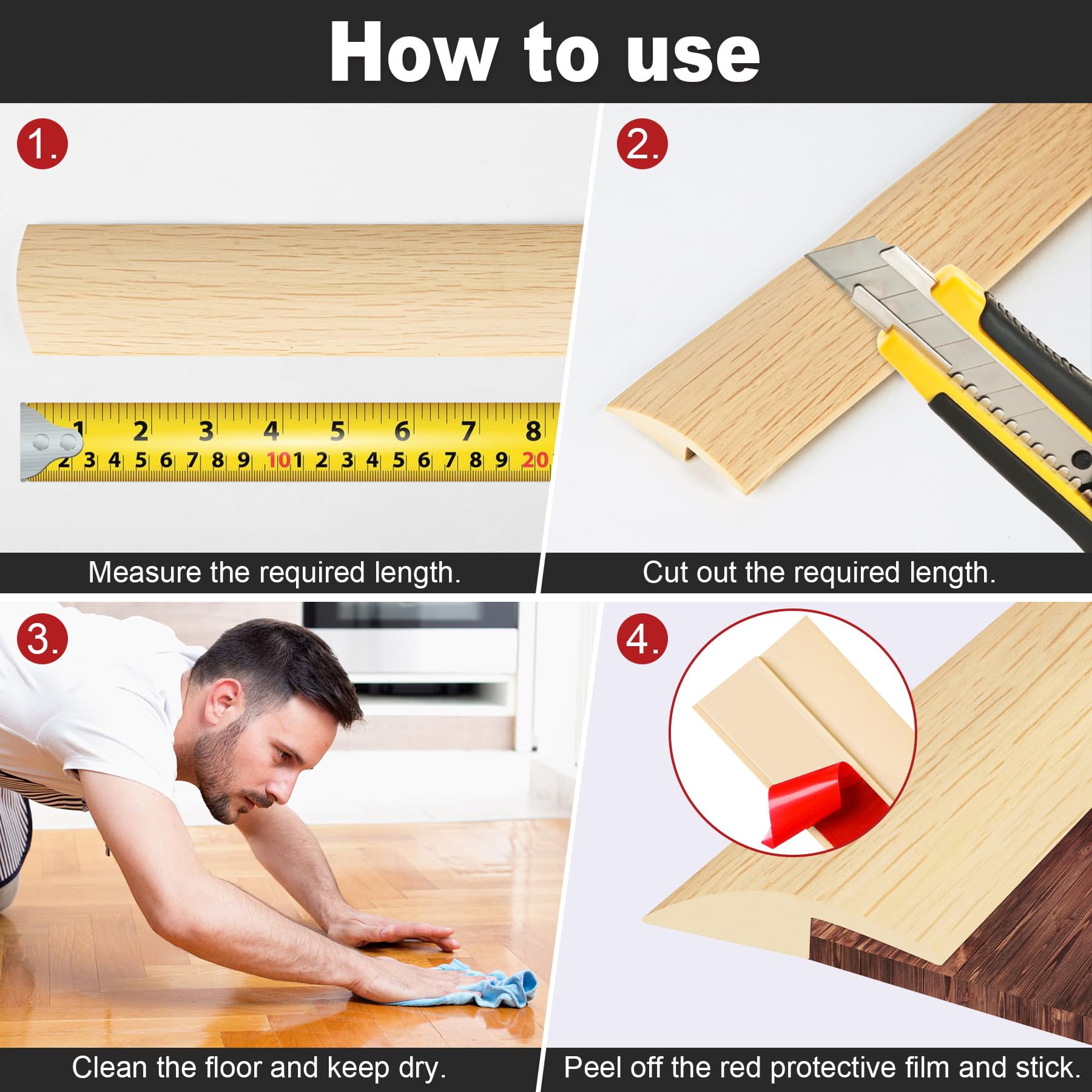 3.3Ft Carpet Floor Transition Strip