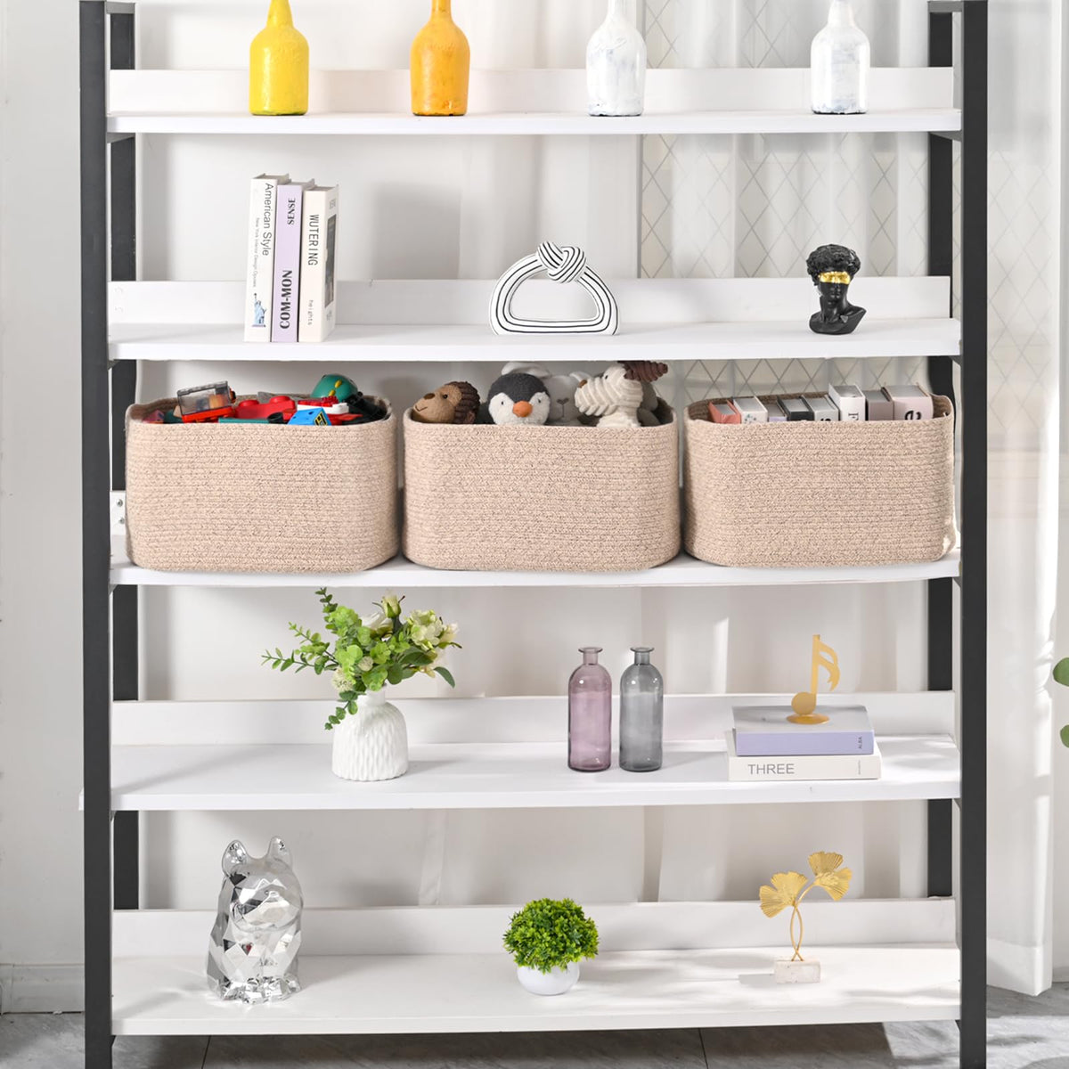 Large Storage Baskets for Organizing Shelves (3 Count)