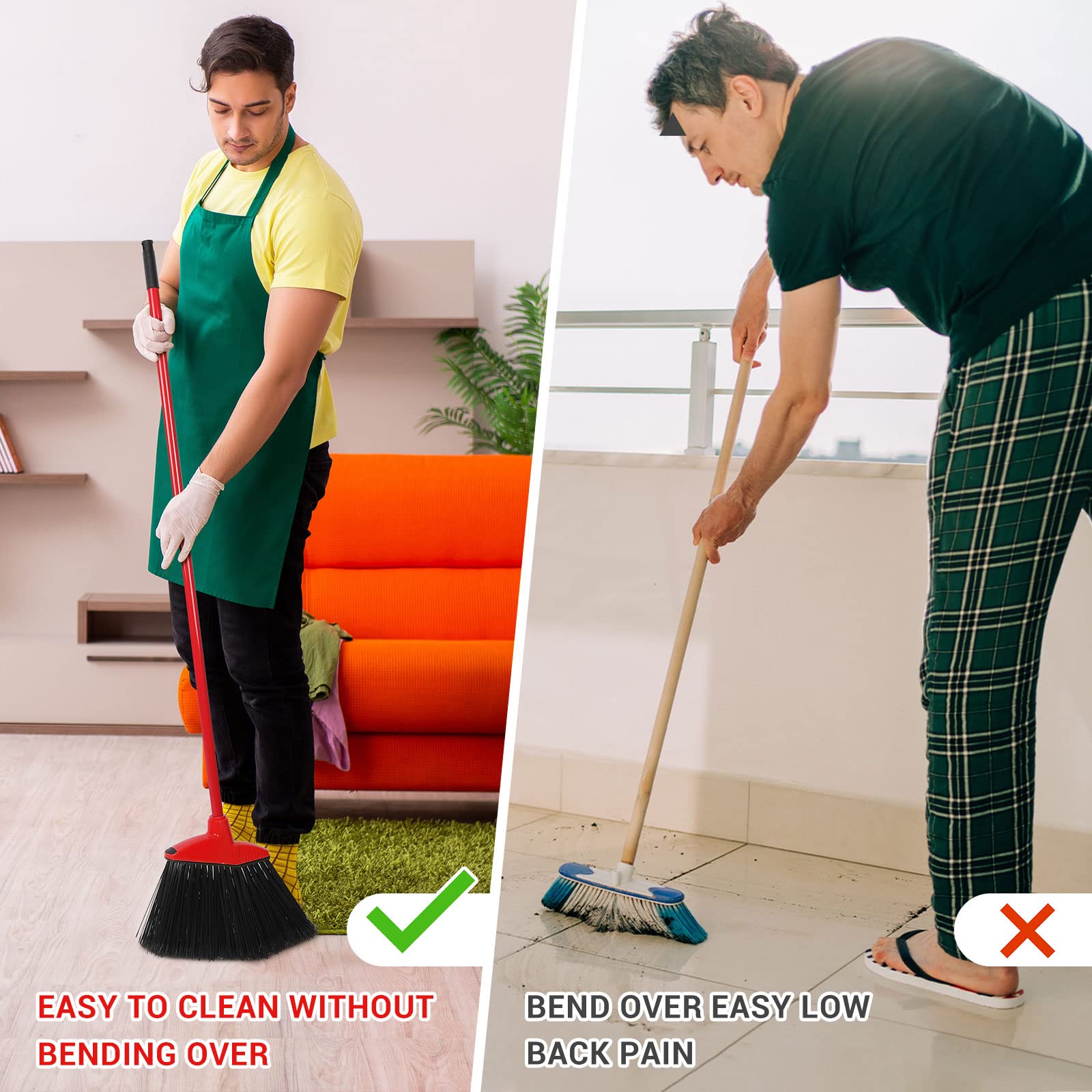 20 Pcs Heavy Duty Broom Commercial Outdoor Indoor (20 Count)