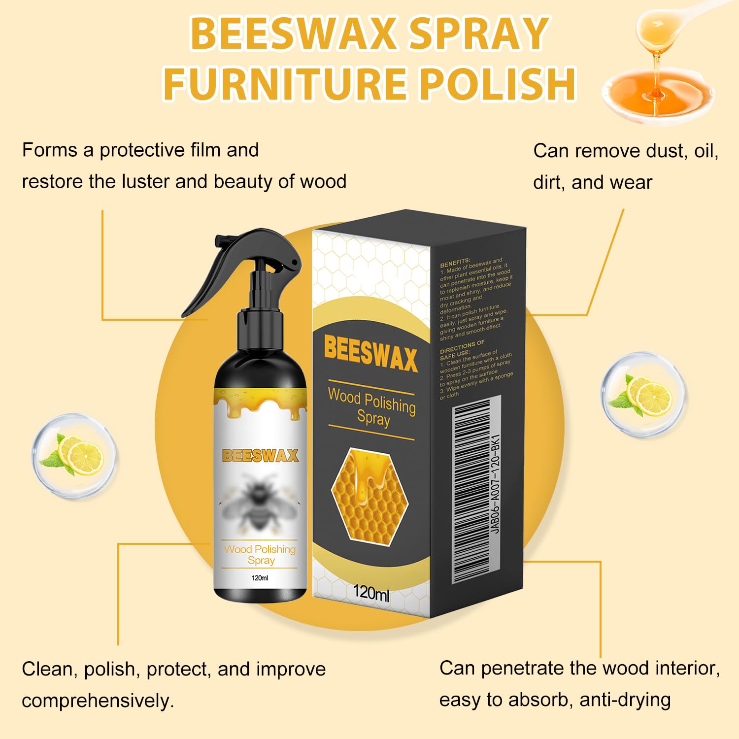 2Pcs Natural Beeswax Care Spray & Restorer - ModHome Supplies
