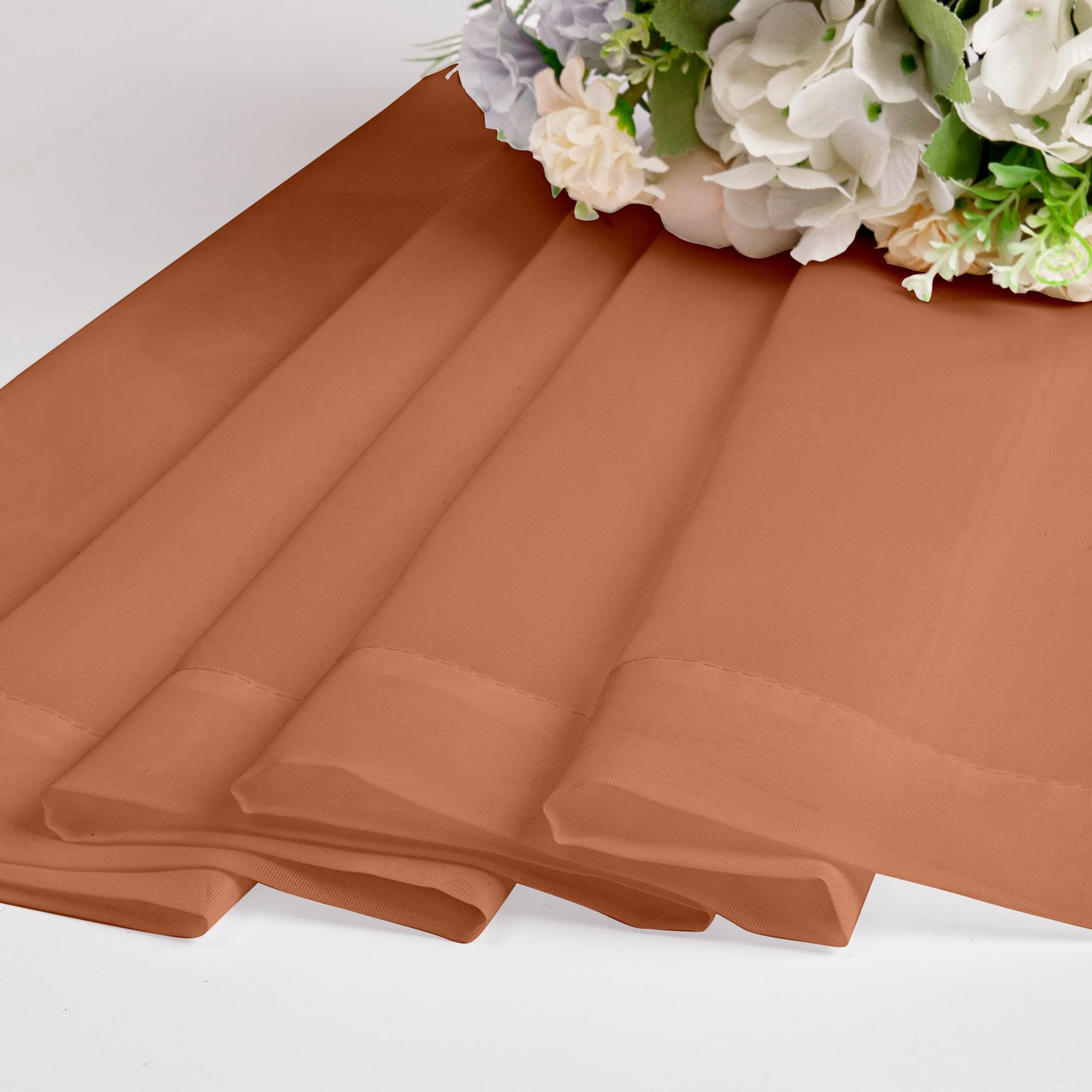 Orange Sheer Curtains 30 inch Length 2 Panels (2 Count)