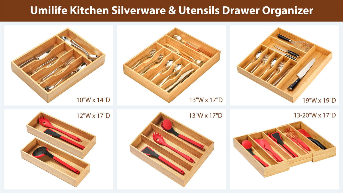 Bamboo Kitchen Drawer Organizer