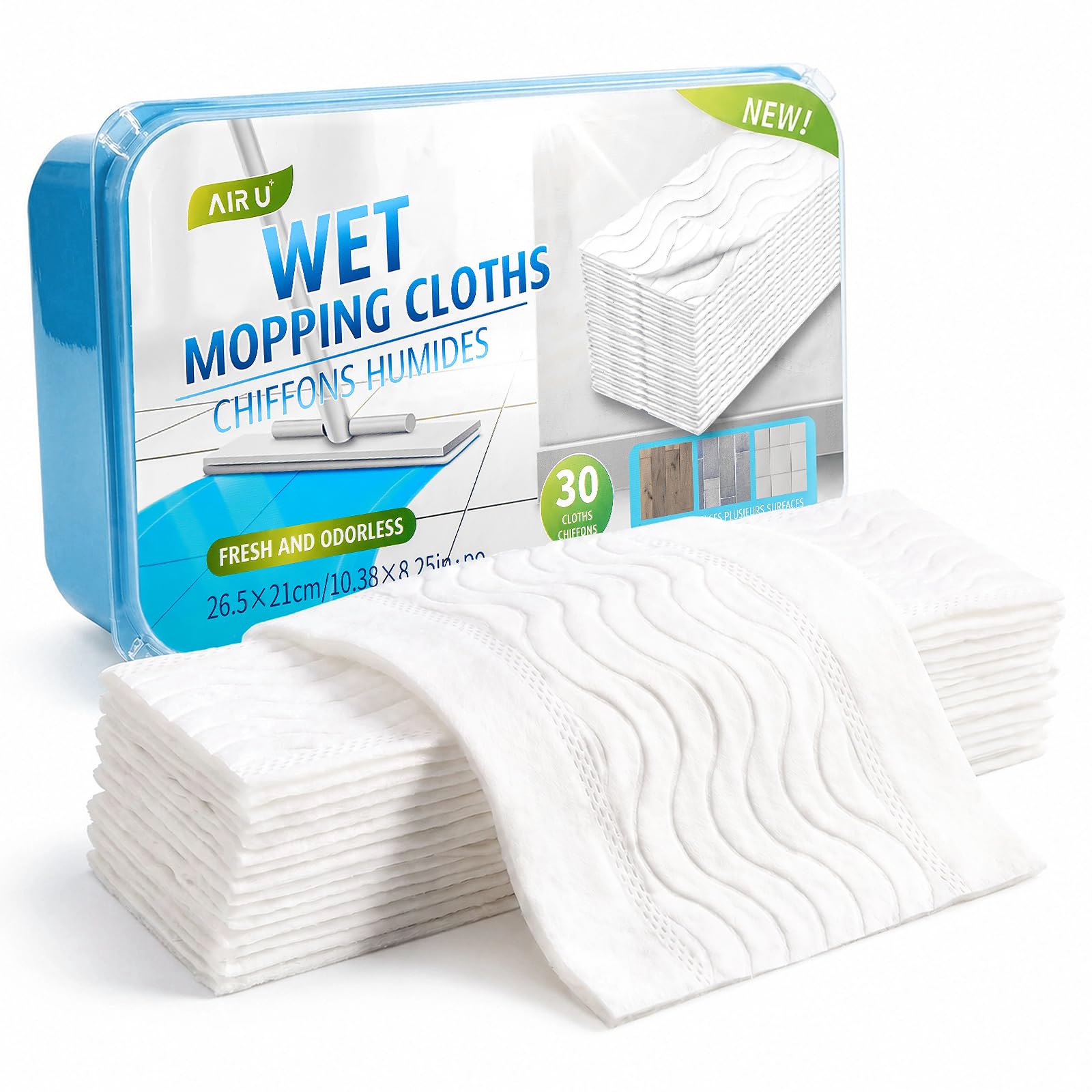 Wet Pads Refill for Swiffer Sweeper Wet Mopping Cloth (30 Count)