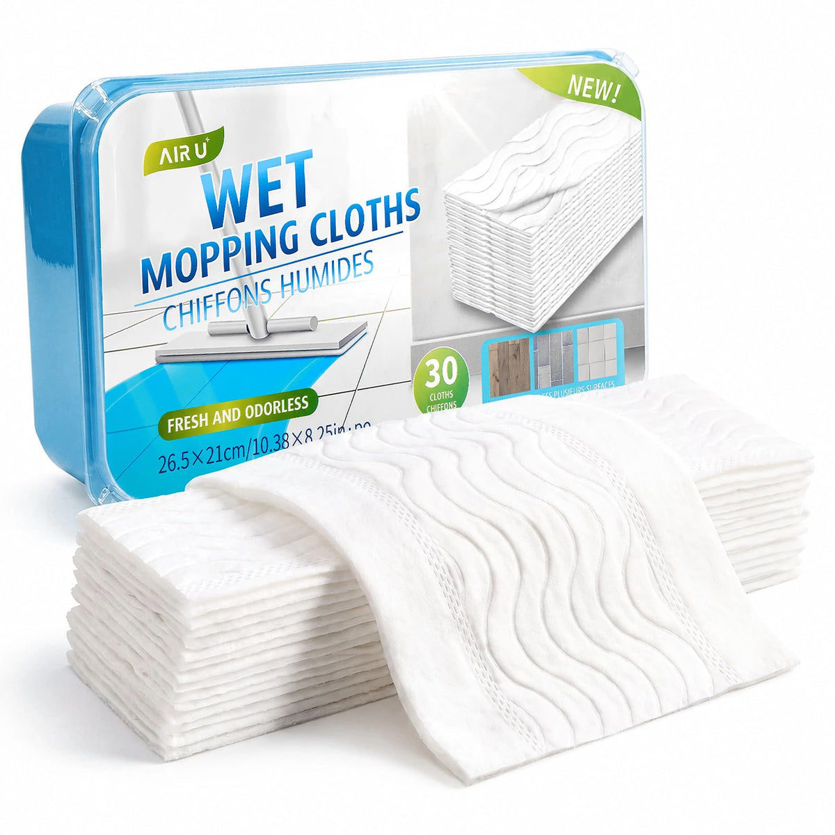 Wet Pads Refill for Swiffer Sweeper Wet Mopping Cloth (30 Count)