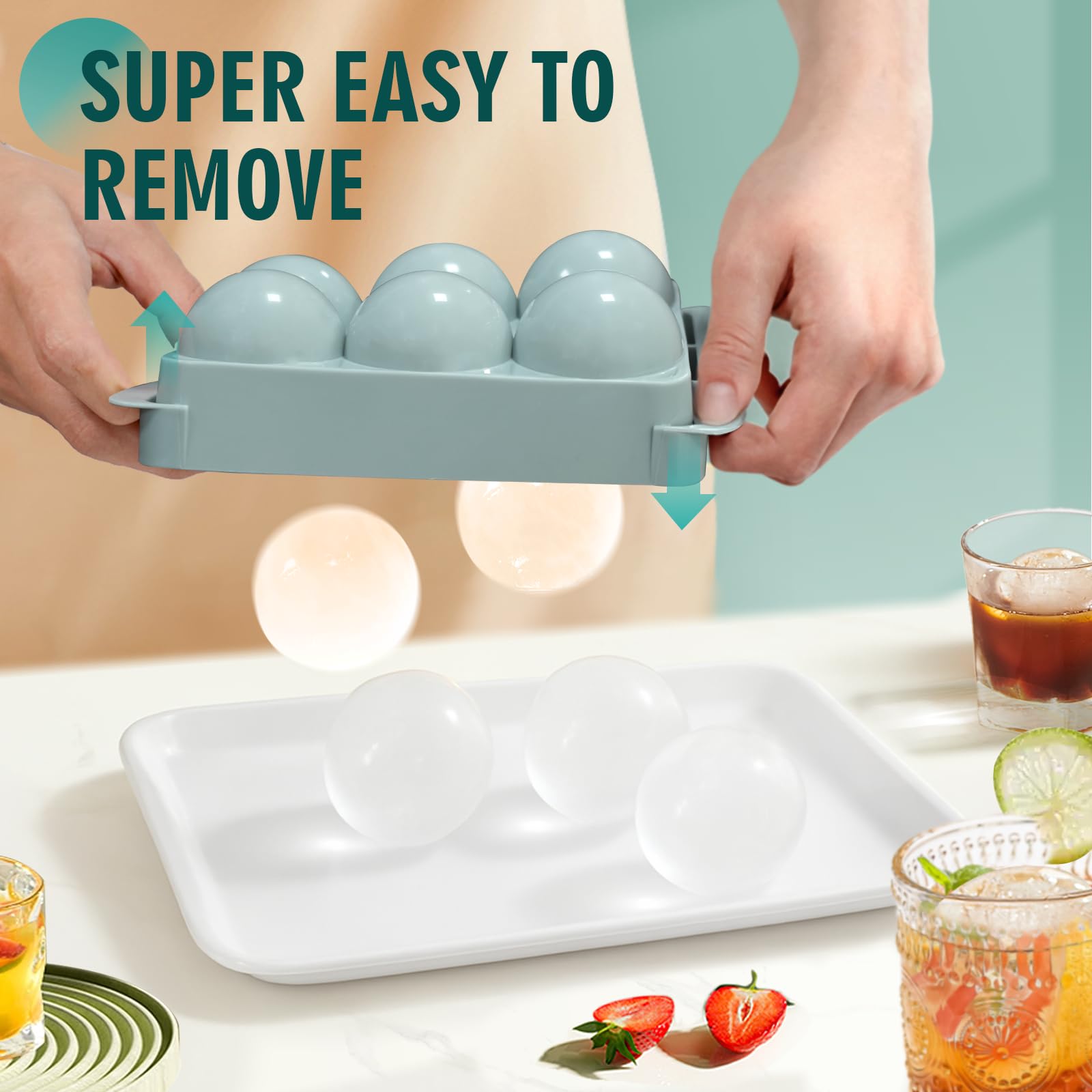 1.9 Inch Large Ice Cube Molds (3.2 Ounce)