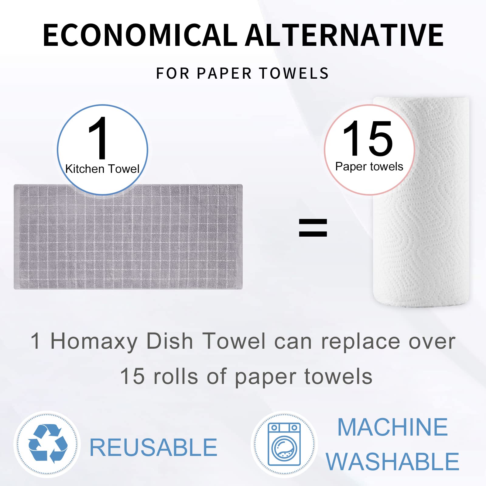 100% Cotton Terry Kitchen Towels (4 Count)