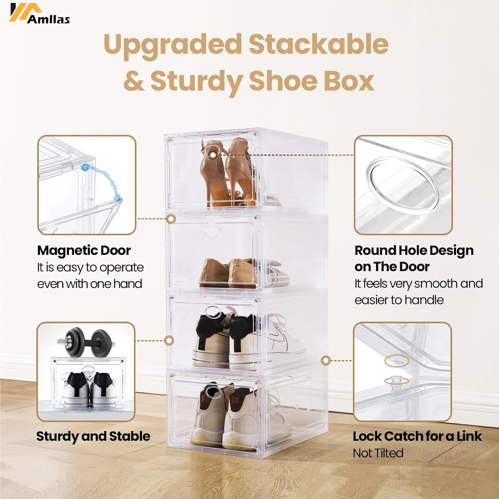 12 Pack Clear Shoe Storage (12 Count)