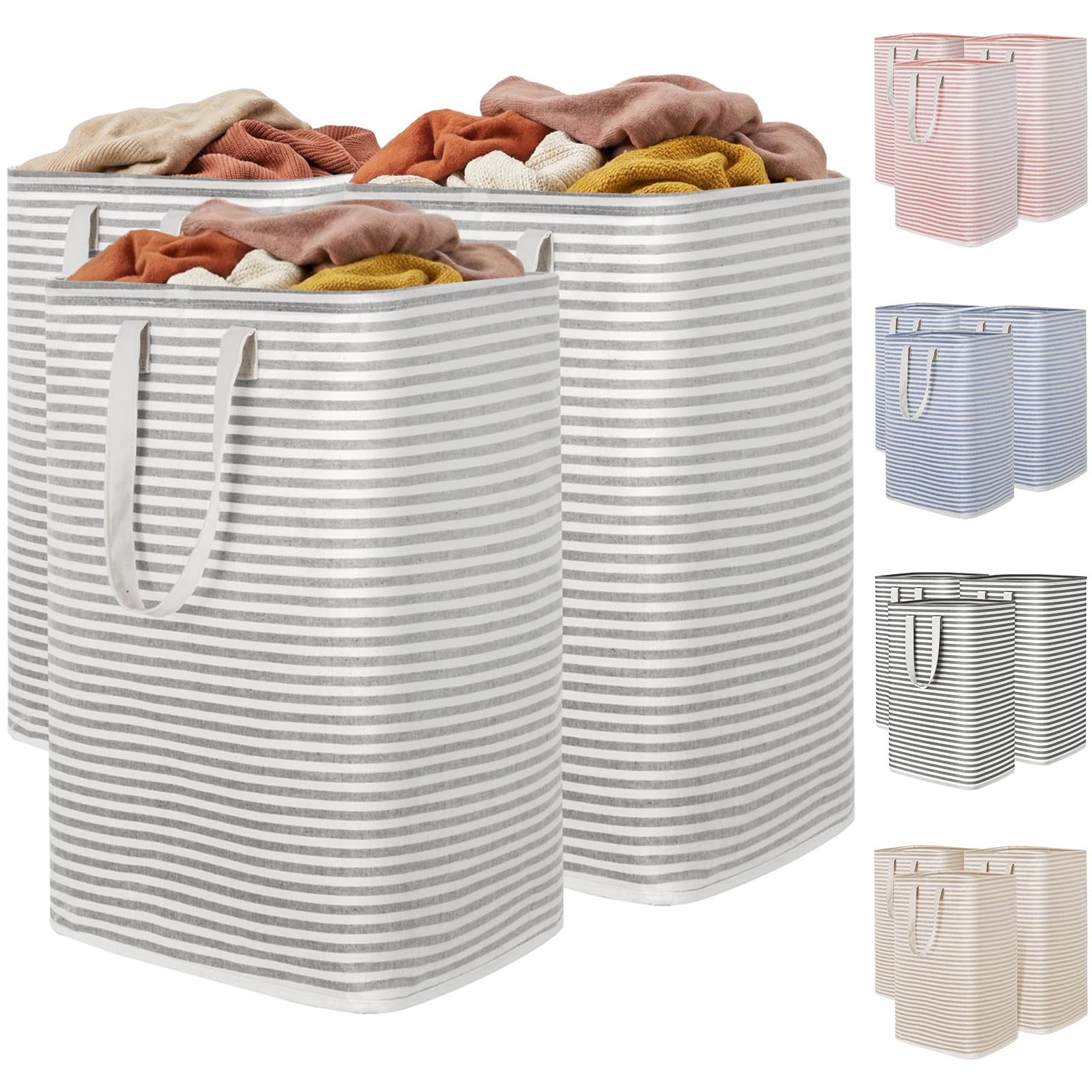 3 Pack Laundry Basket 80L Each (3 Count)