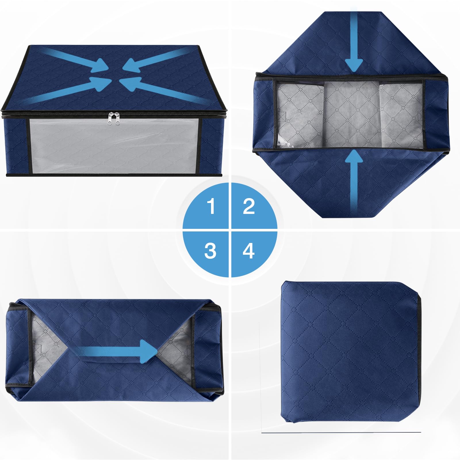 8 Pack Clothes Organizer Storage Bags (8 Count)