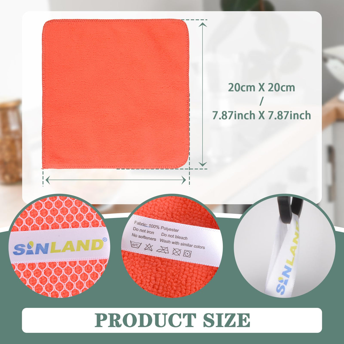 Dish Cloth for Washing Dishes Kitchen Washcloth Cleaning Cloth (20 Count)