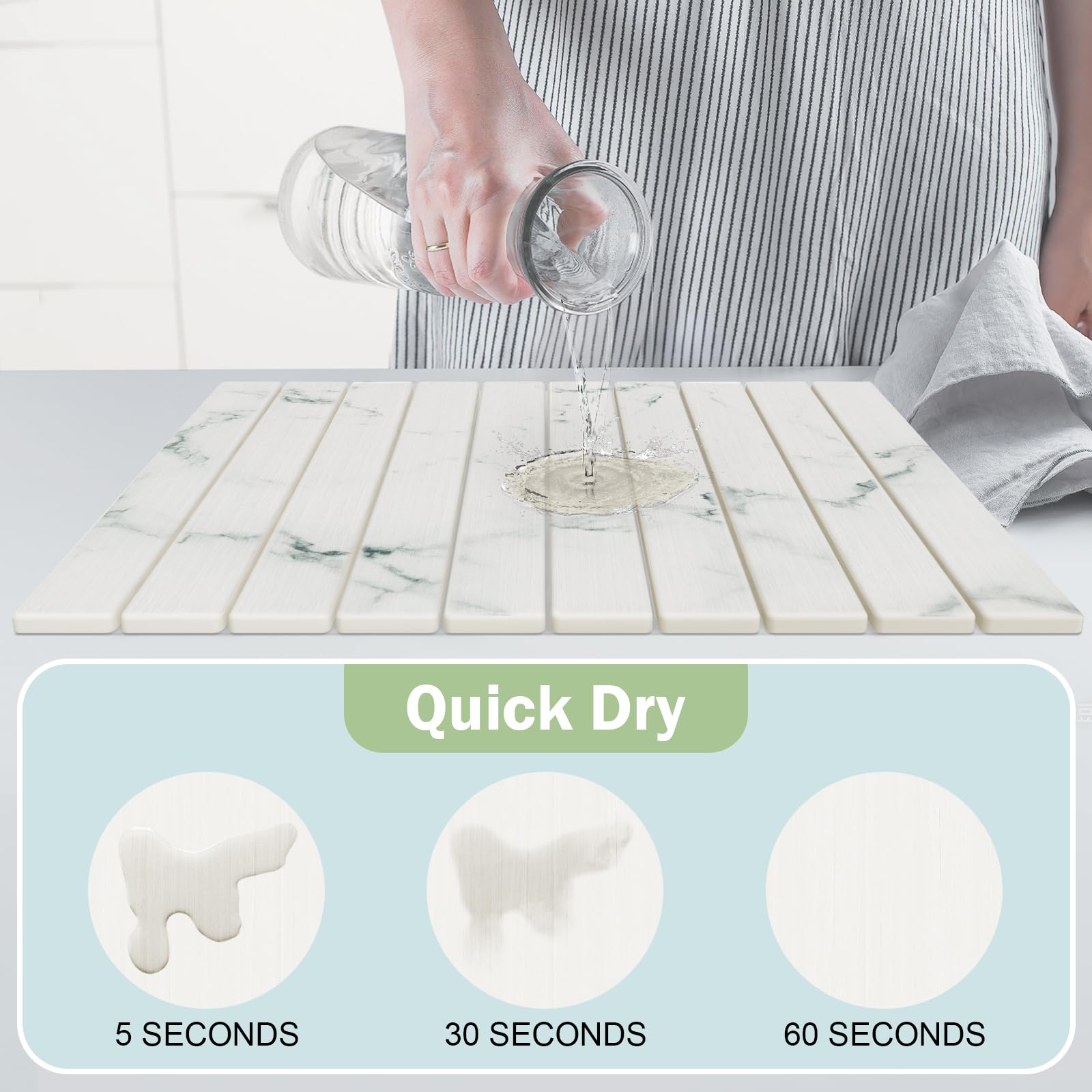 Stone Dish Drying Mat for Kitchen Counter