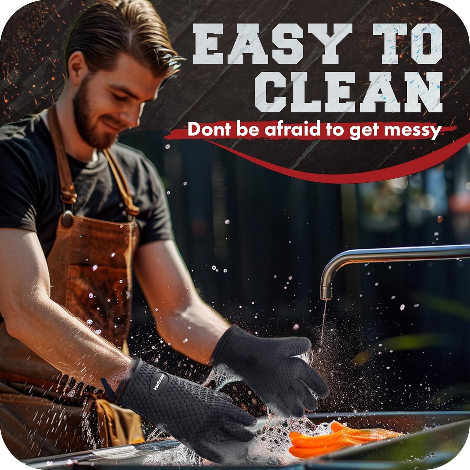 Silicone Smoker BBQ Gloves (2 Count)