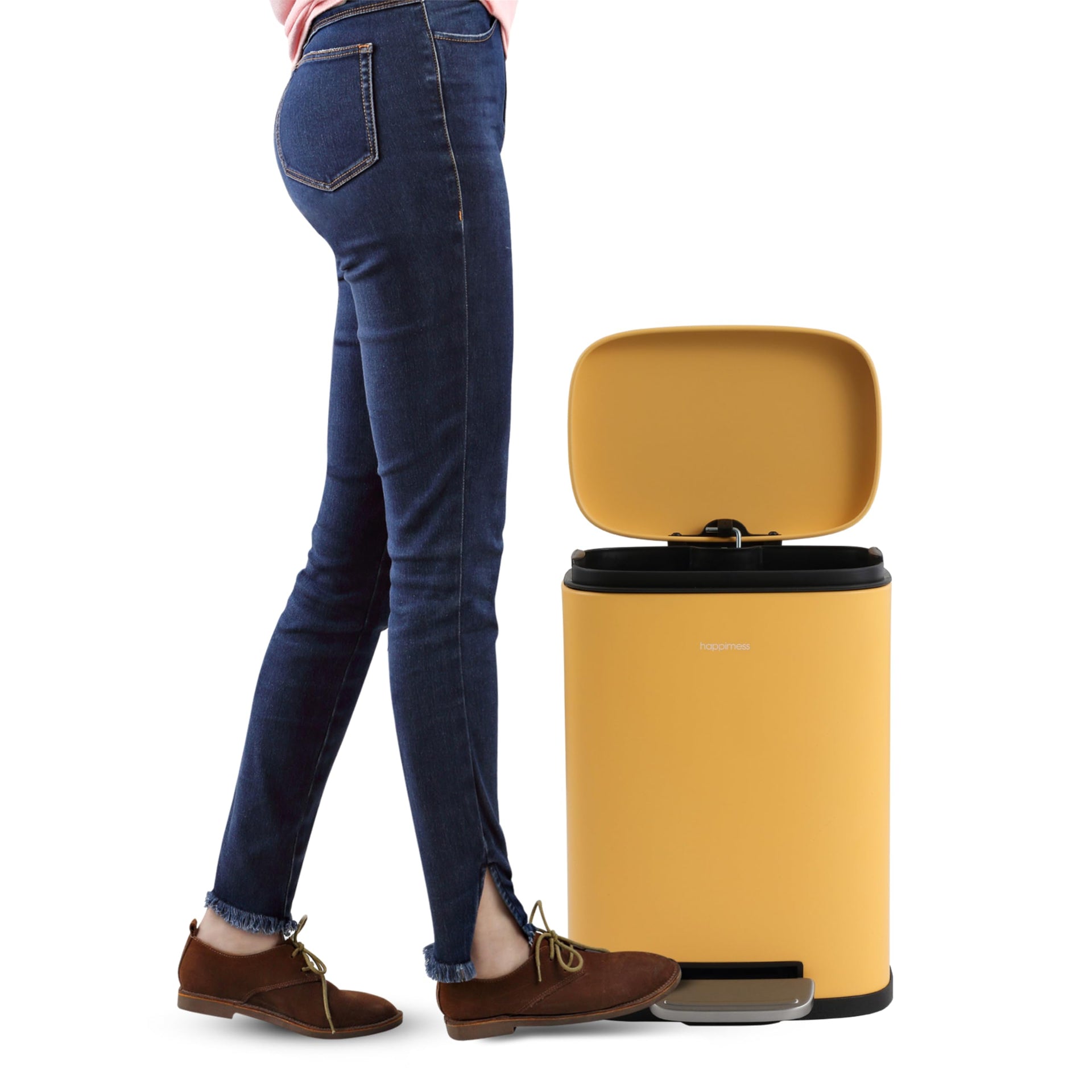 Connor 2 Piece Iron Trash Can (2 Count)