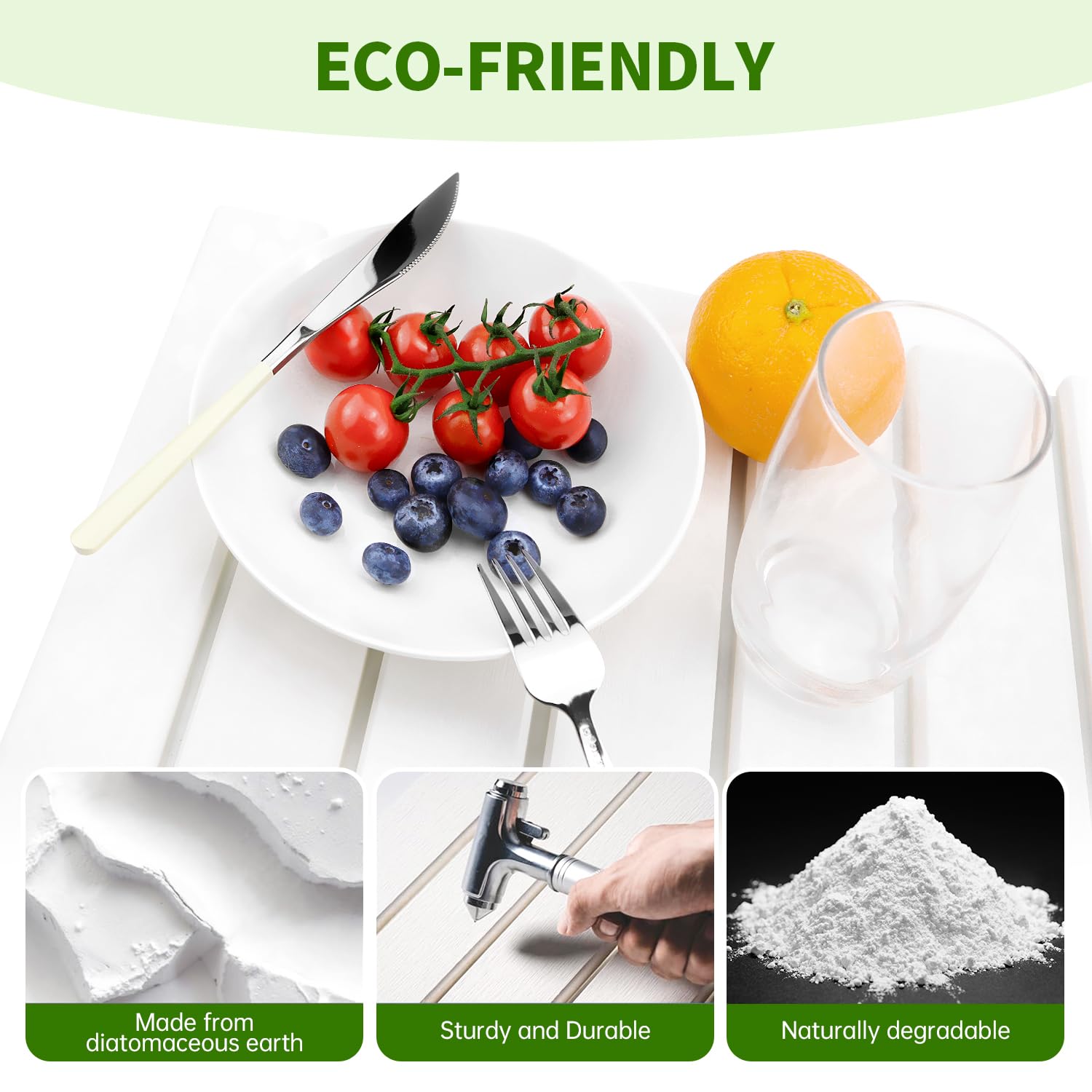 24" x16" Stone Dish Drying Mat for Kitchen Counter