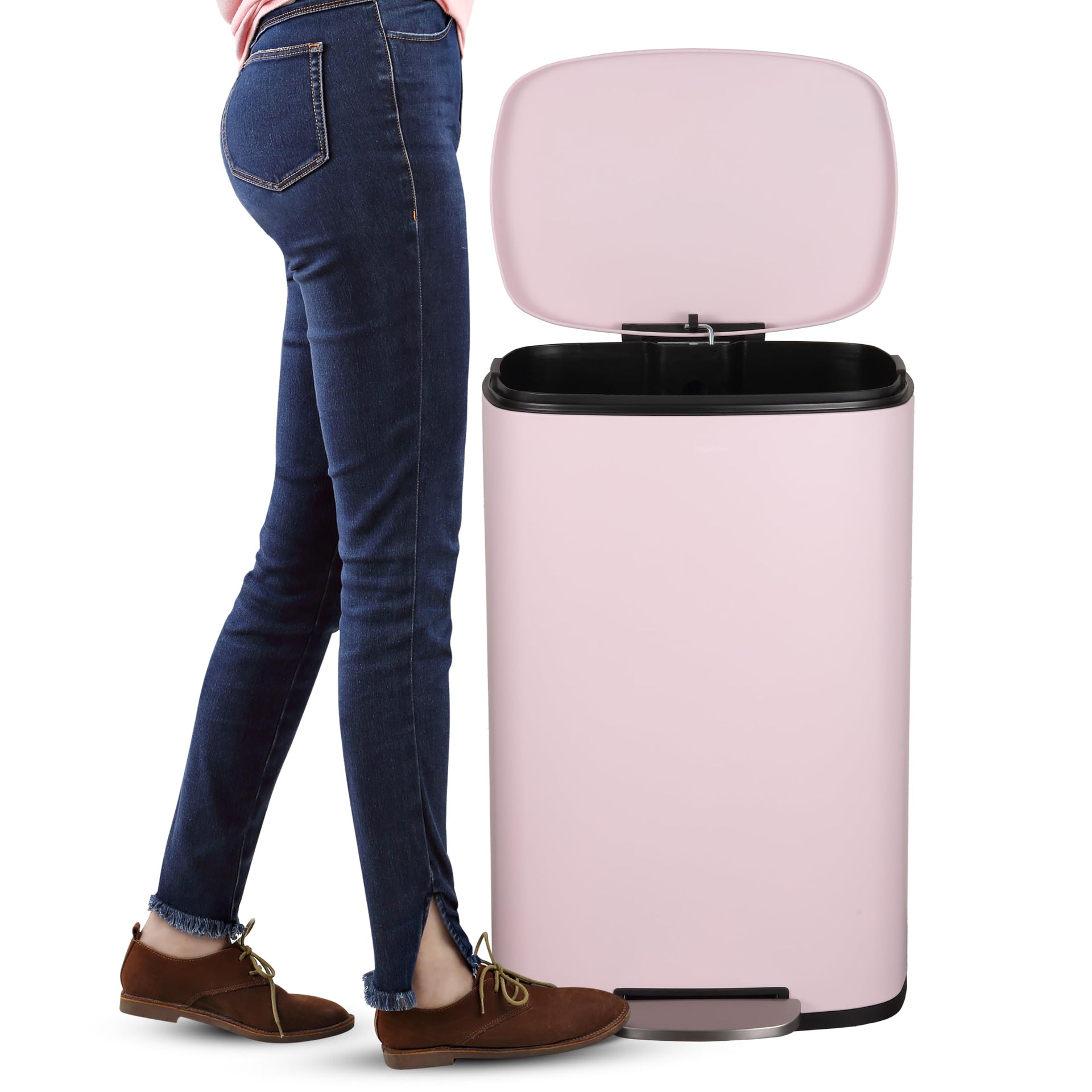 Connor 2 Piece Iron Trash Can (2 Count)