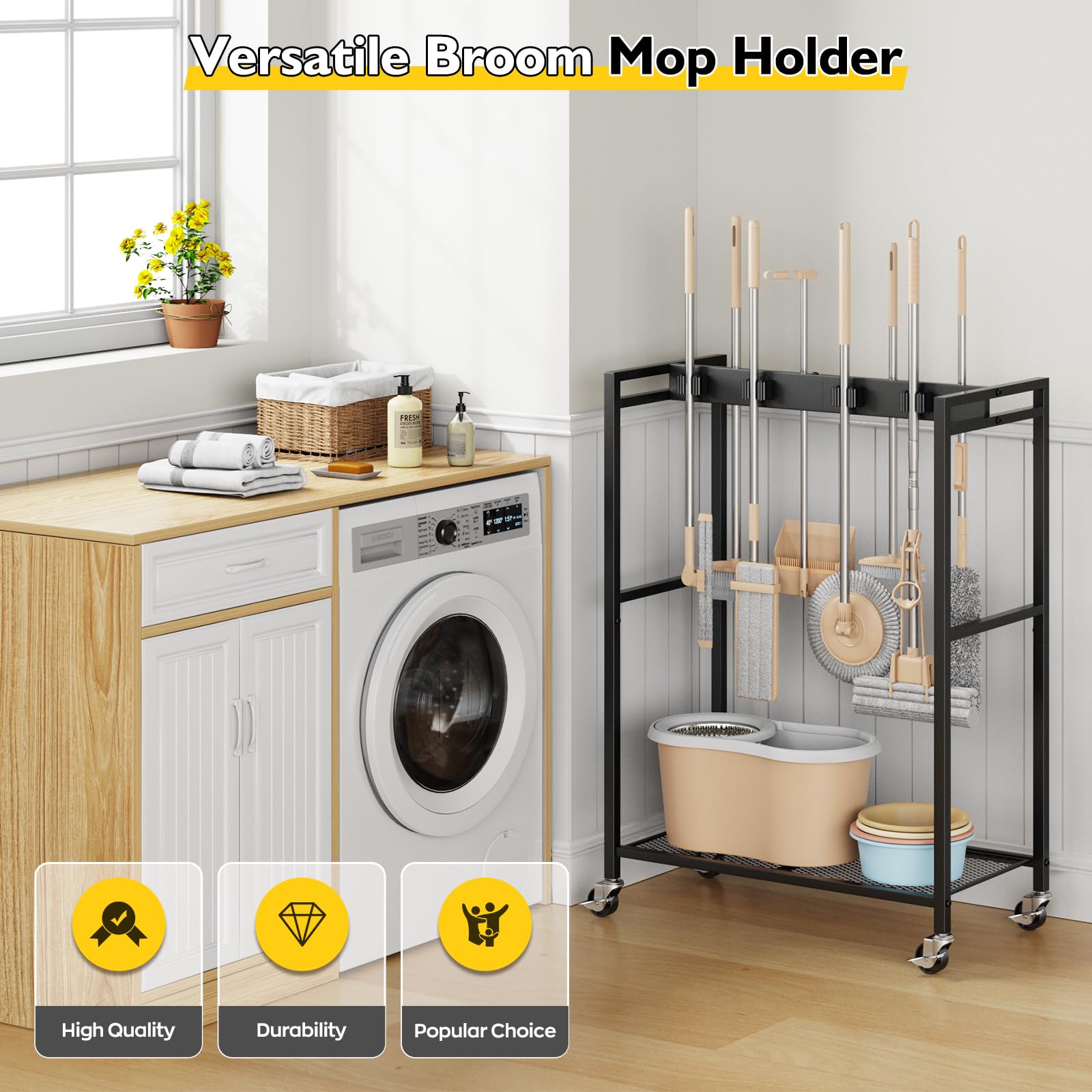 Broom And Mop Holder
