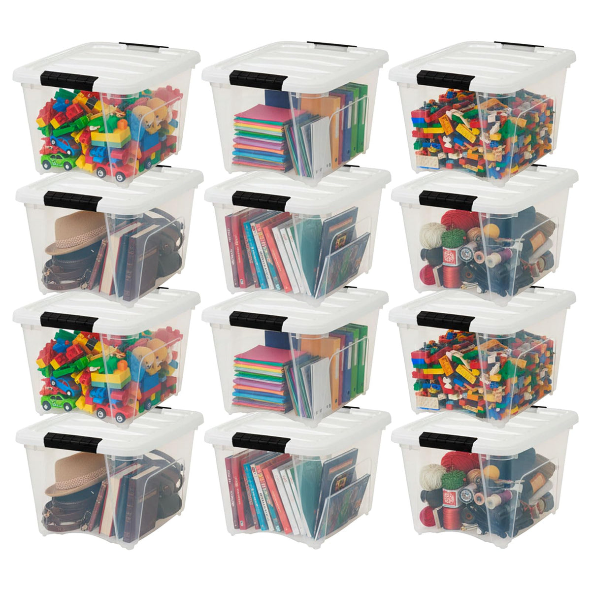 19 Qt Storage Bins w (12 Count)