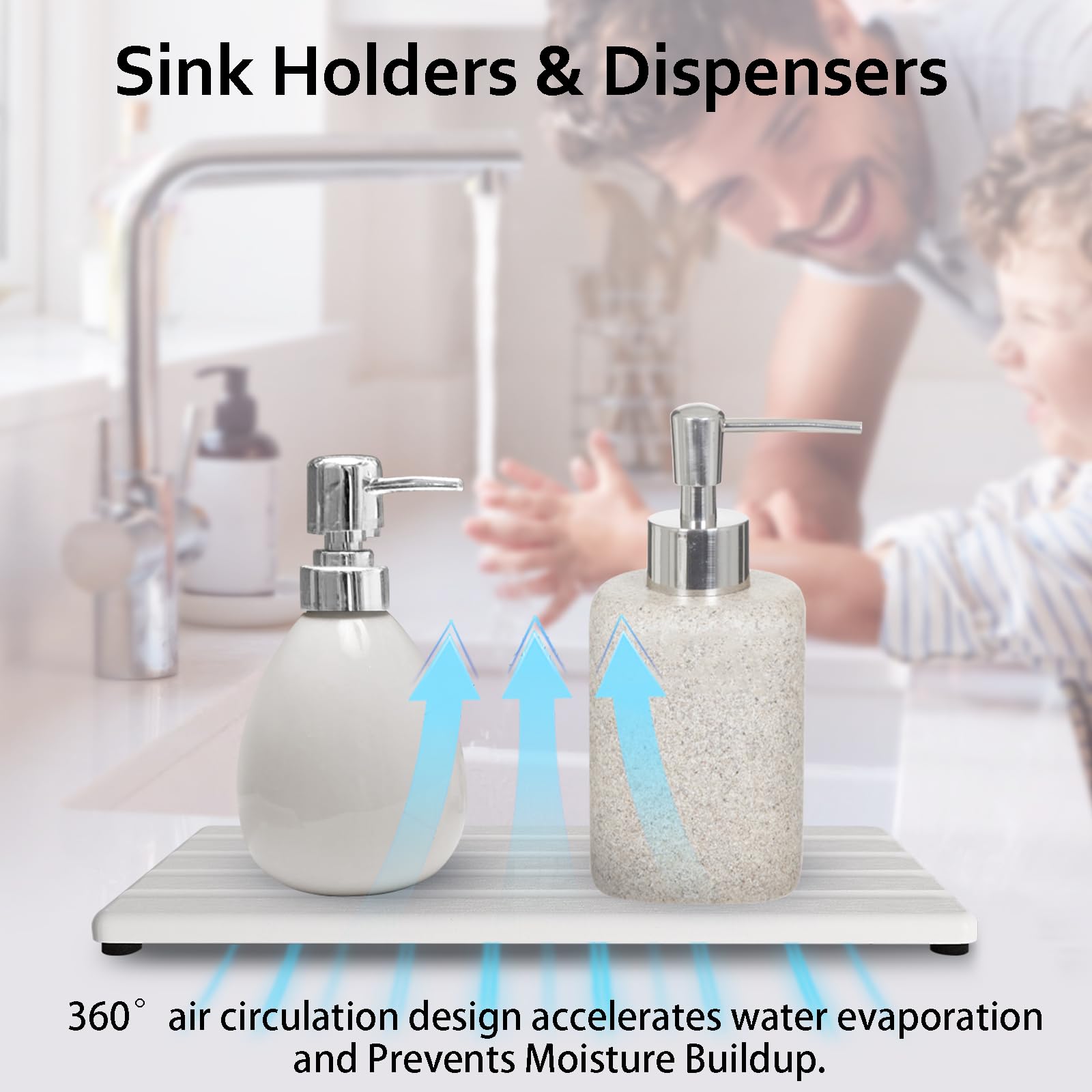 Diatomite Soap Dish Holder Water Absorbing Stone Tray Bathroom Countertop