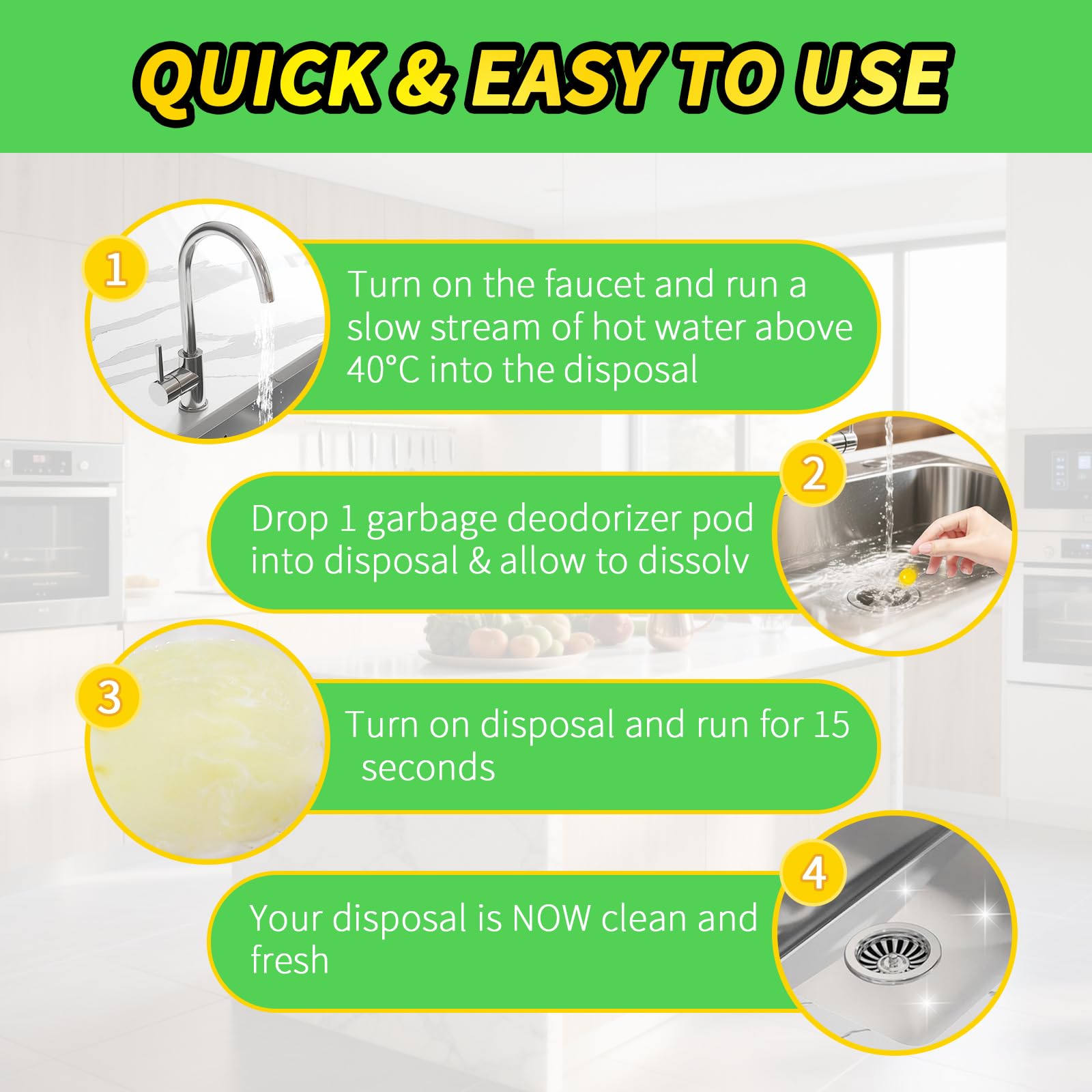 50 Count Garbage Disposal Cleaner and Deodorizer (6.7 Ounce)
