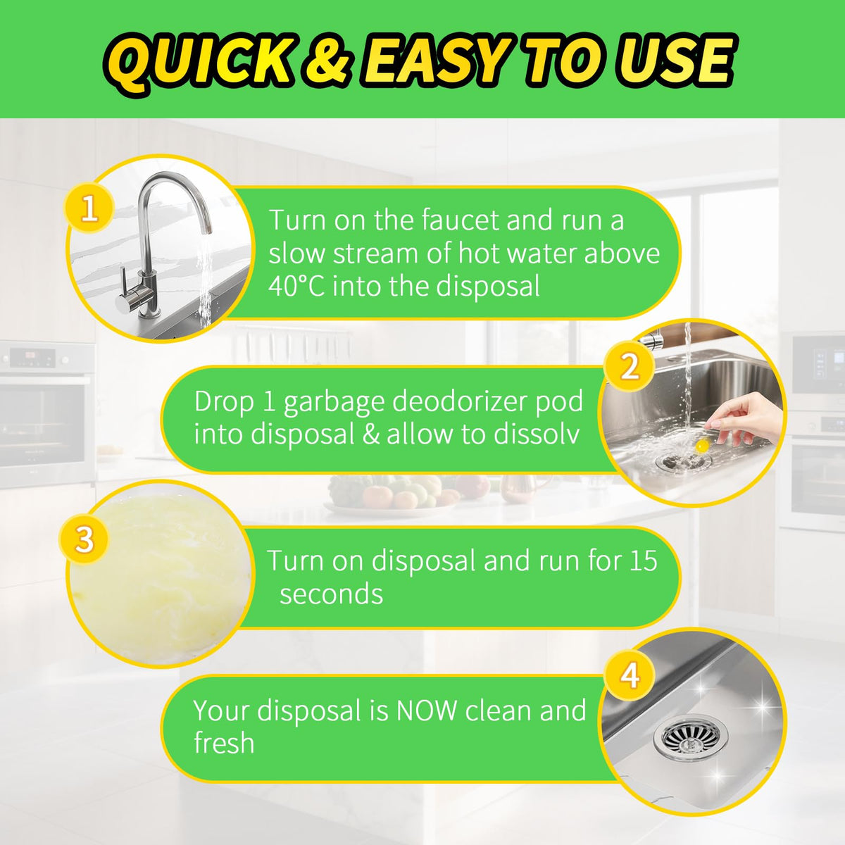 50 Count Garbage Disposal Cleaner and Deodorizer (6.7 Ounce)