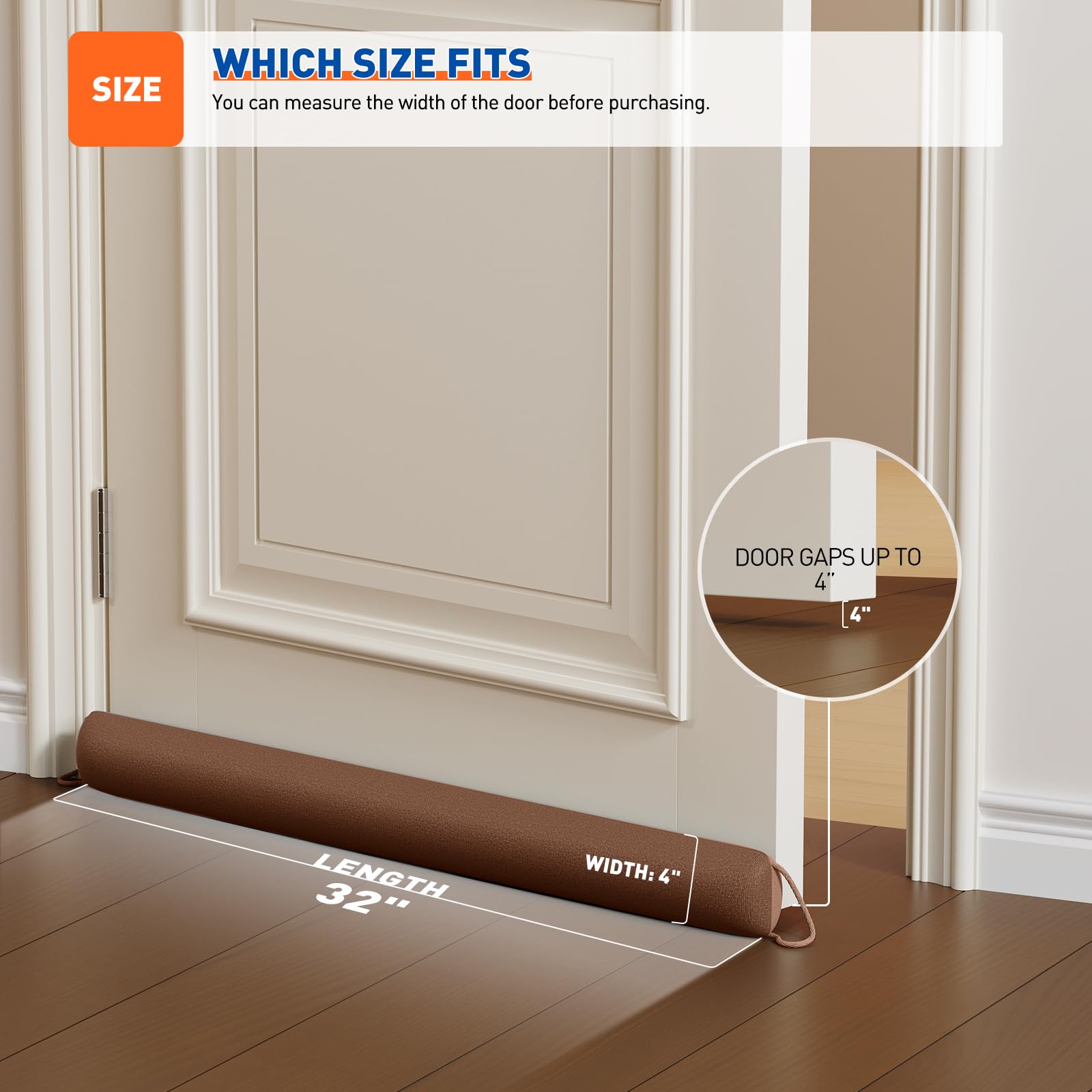 Door Draft Stopper 32 Inches