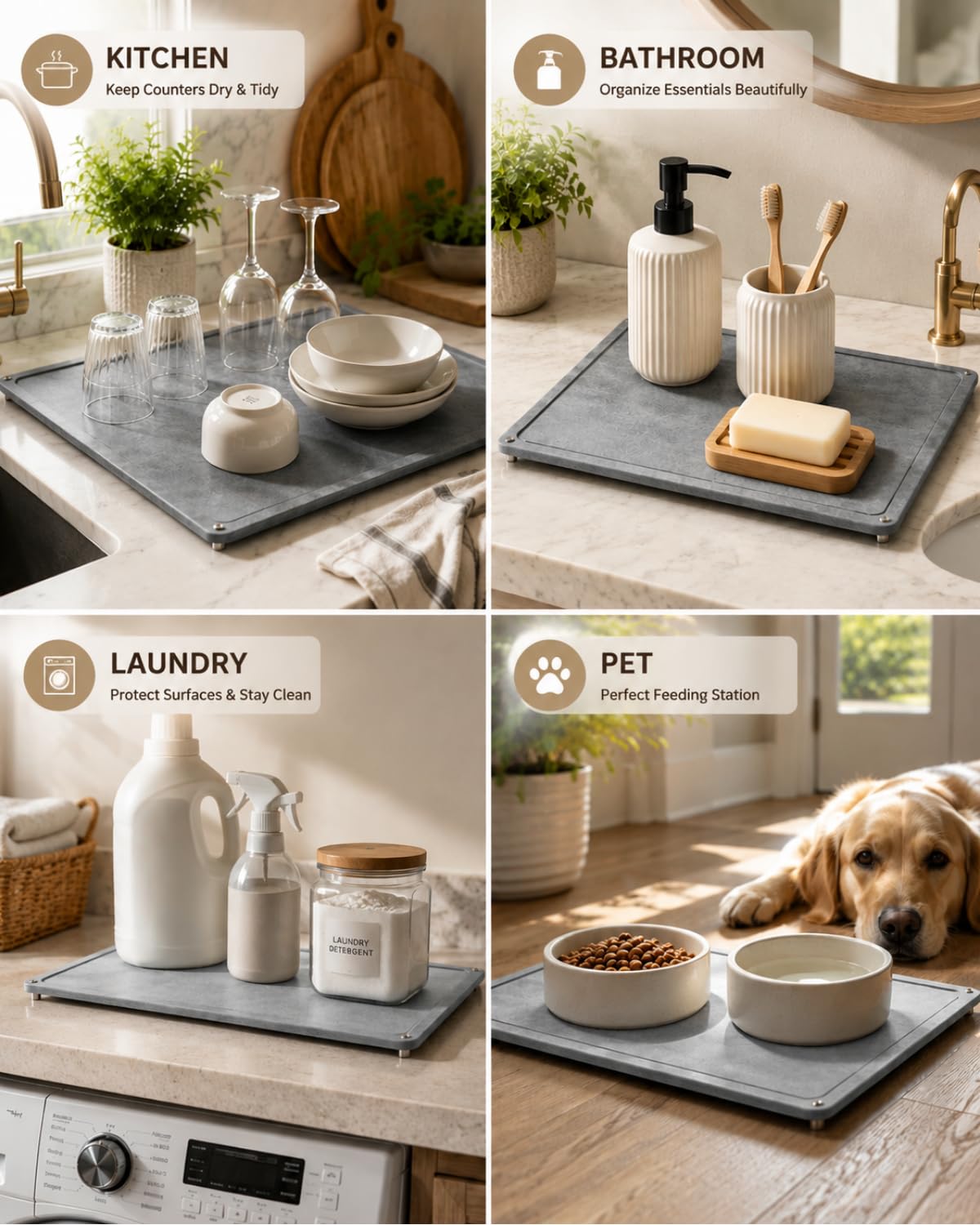 Diatomaceous Earth Dish Drying Mat