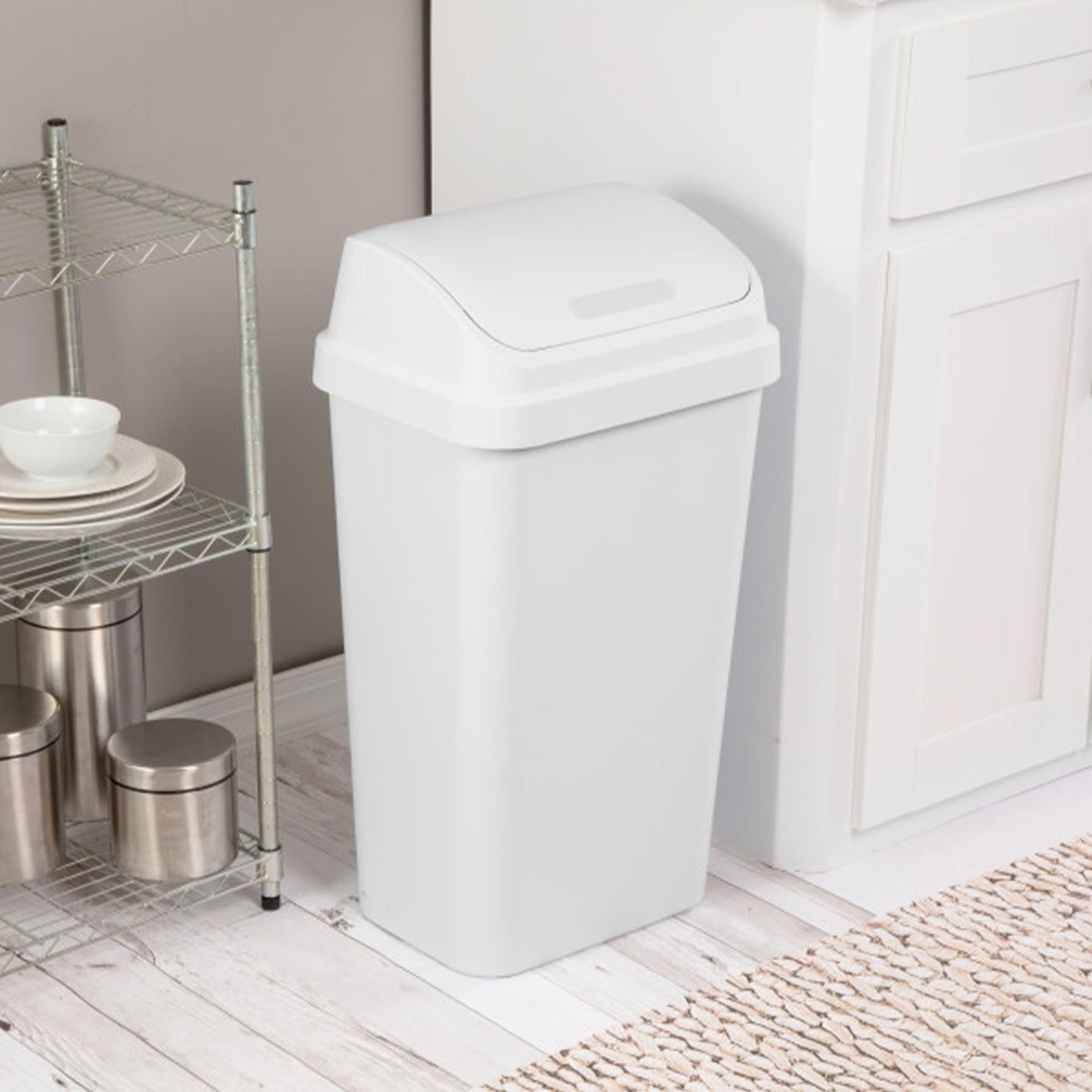 8 Pack Swing Top Wastebasket (8 Count)