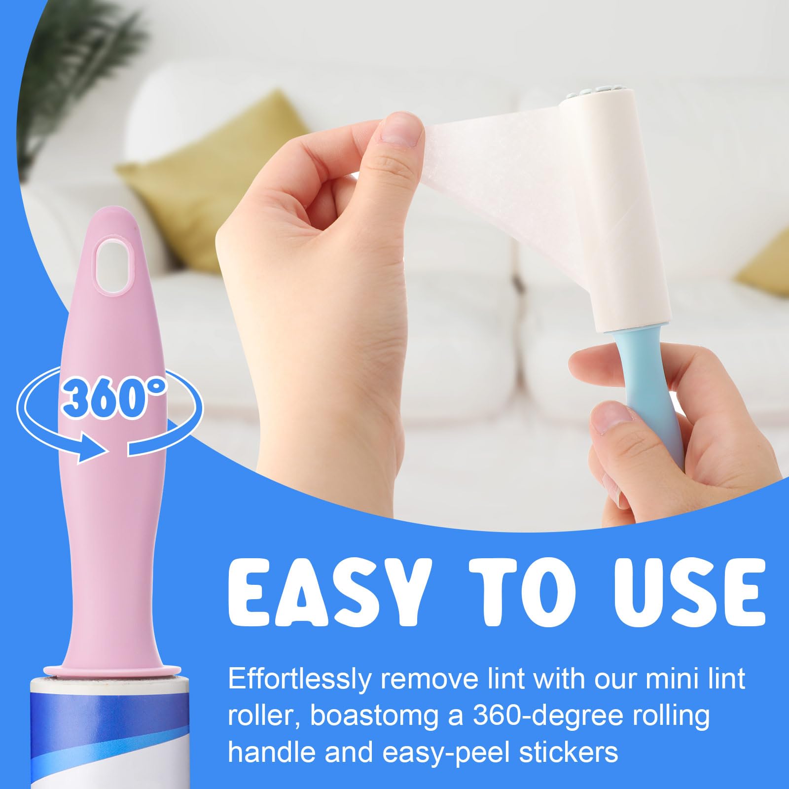 24 Pack Mini Lint Rollers (24 Count)
