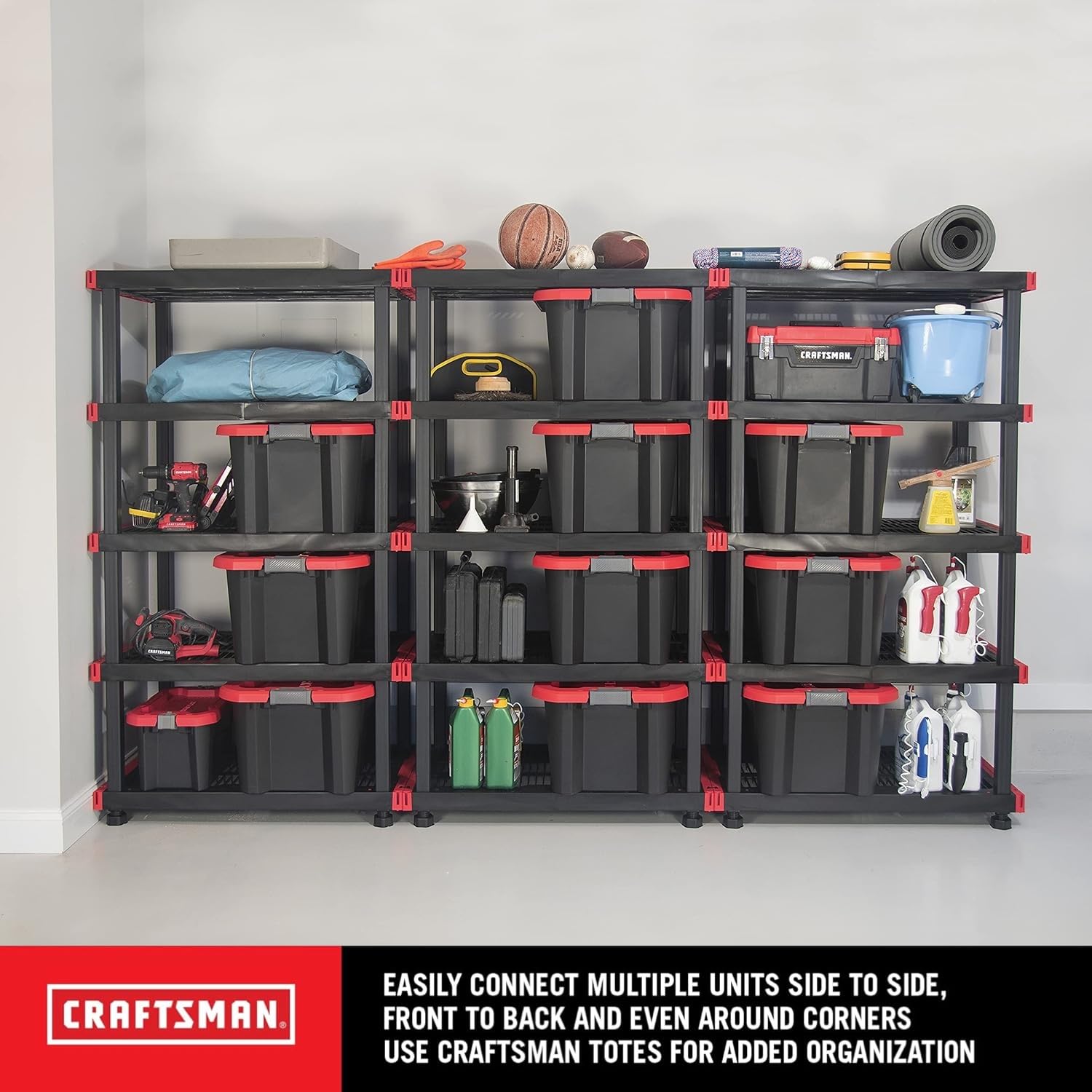 Craftsman 5 Tier Heavy Duty Plastic Storage Shelves