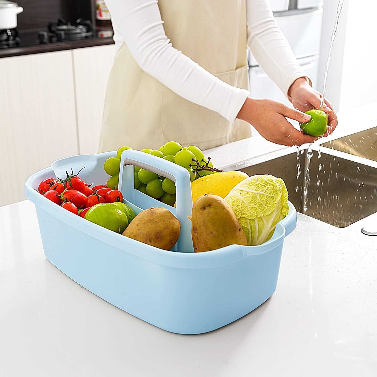 Multi Purpose Plastic Cleaning Caddy with Handle