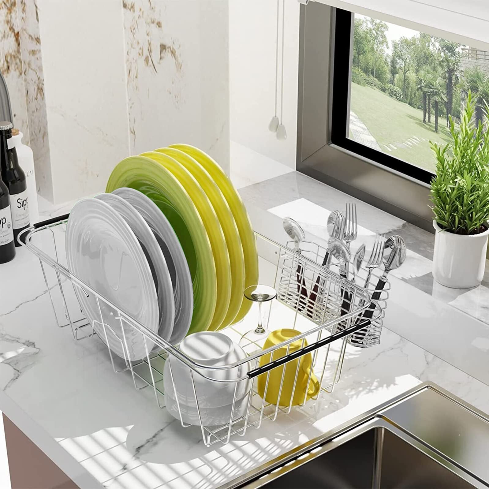 Sink Dish Drainer Rack