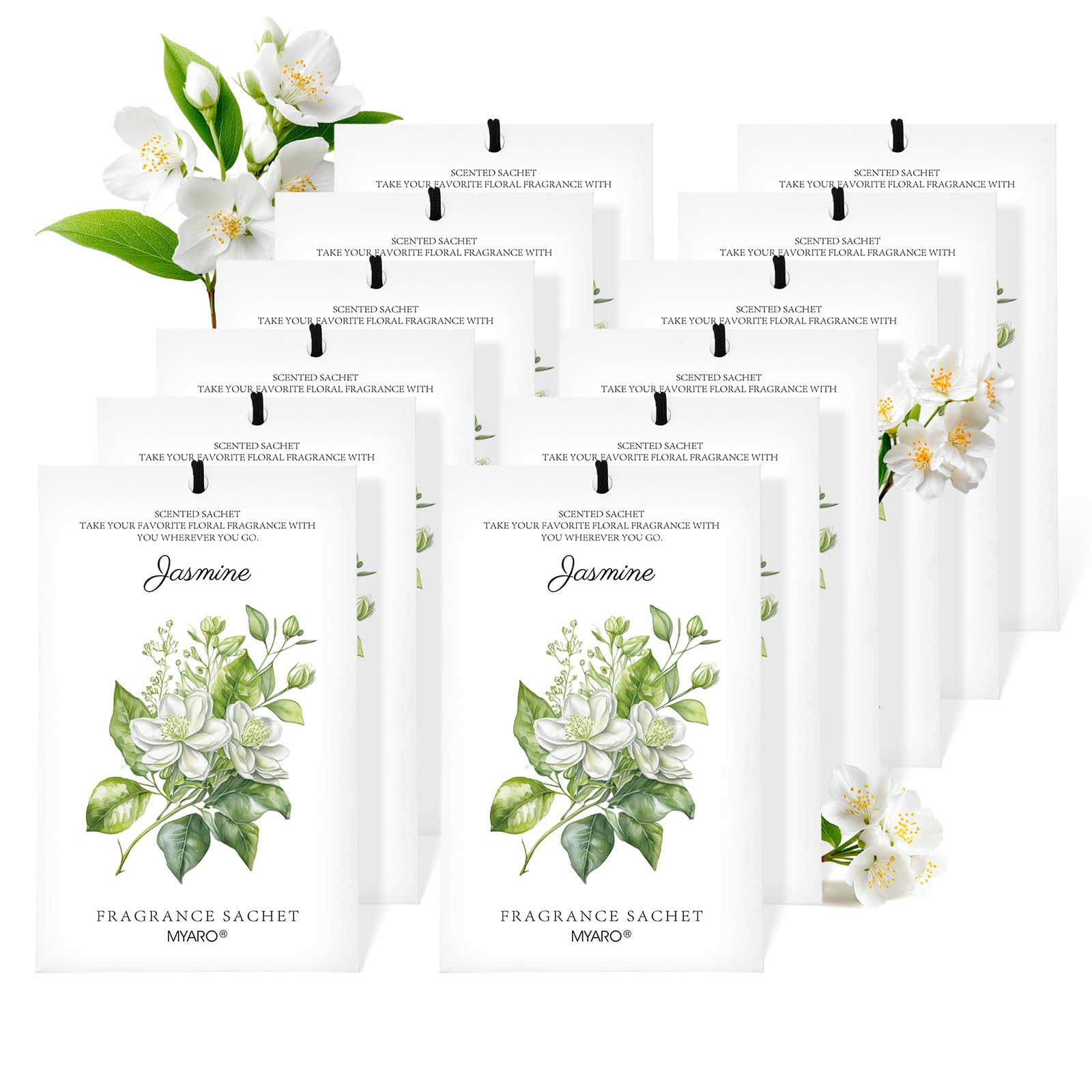 12 Pack Jasmine Scented Sachets (12 Count)