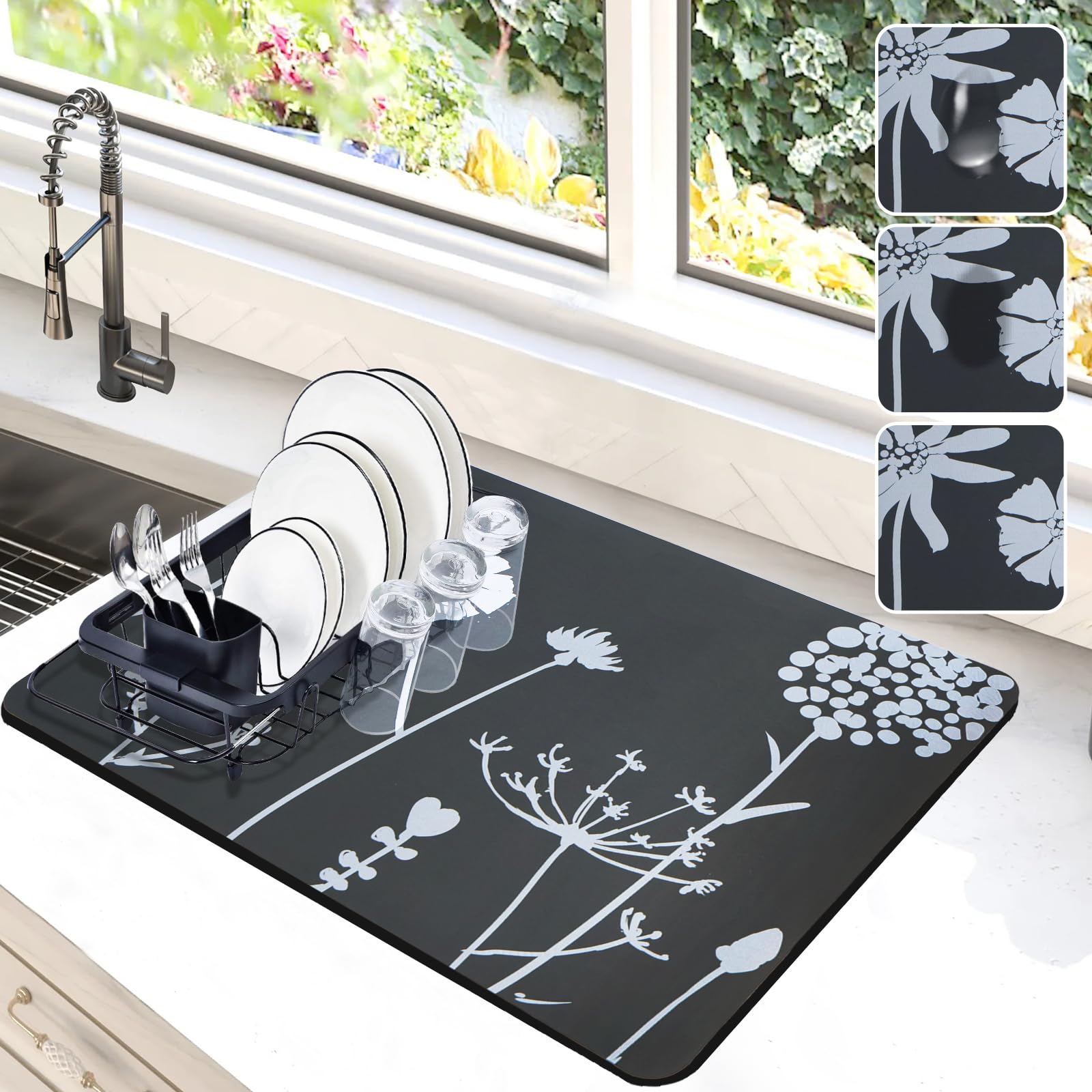 Dish Drying Mat for Kitchen Counter