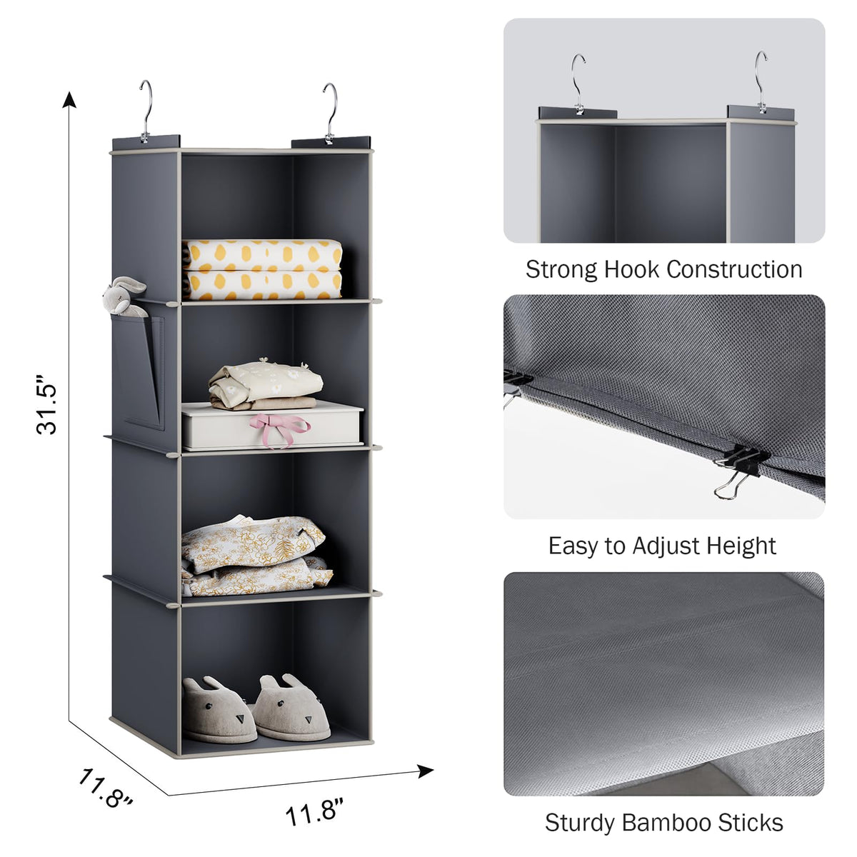 Hanging Closet Organizer and Storage for Clothes