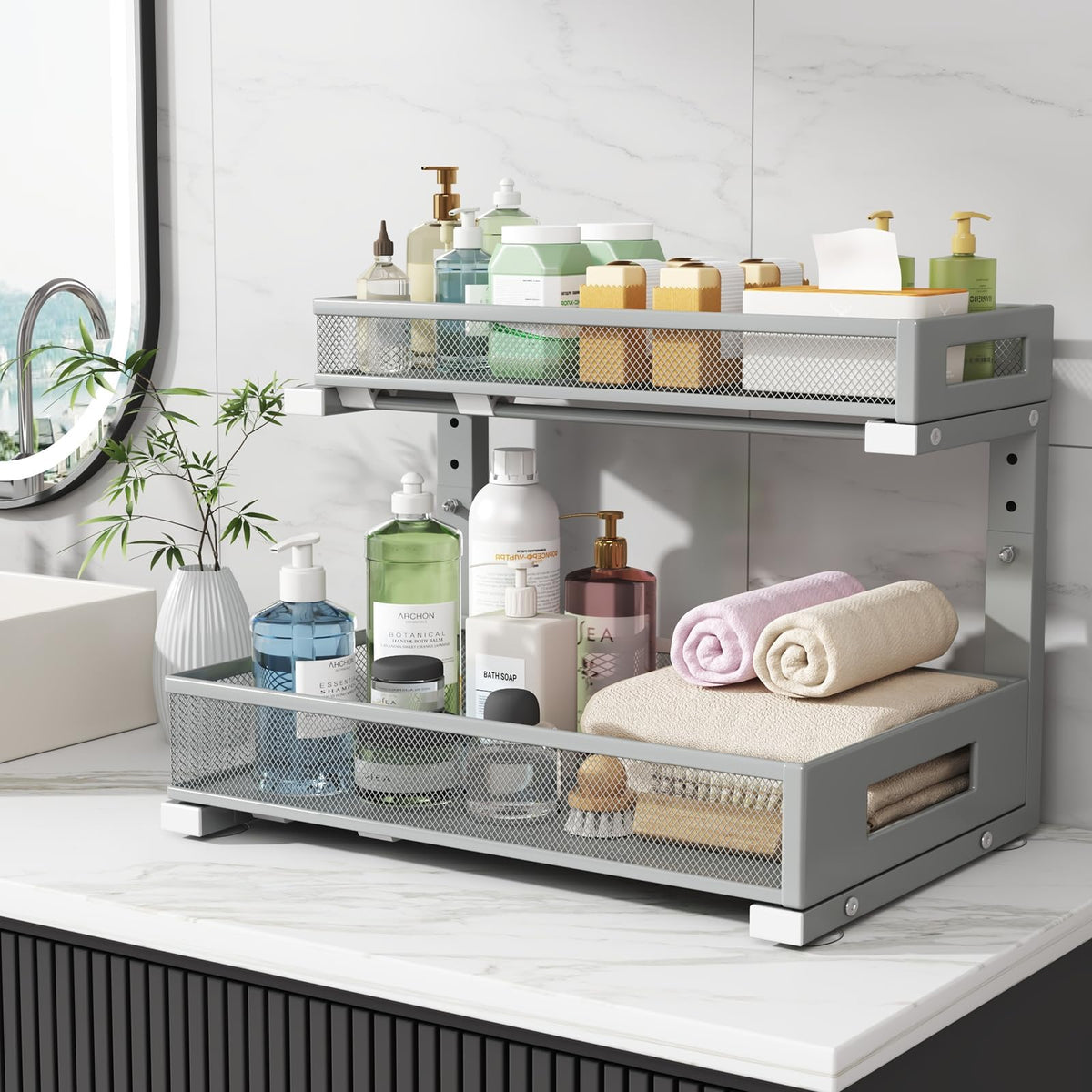 1 Pack 17IN Depth Under Sink Storage Organizer