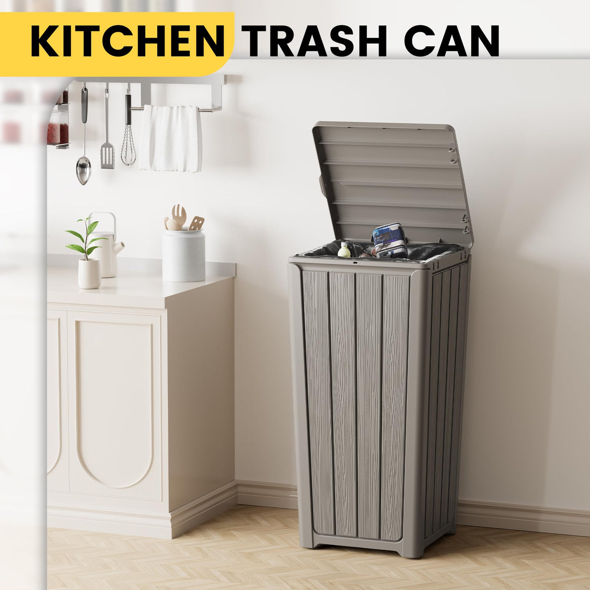 Outdoor Trash Can with Lid